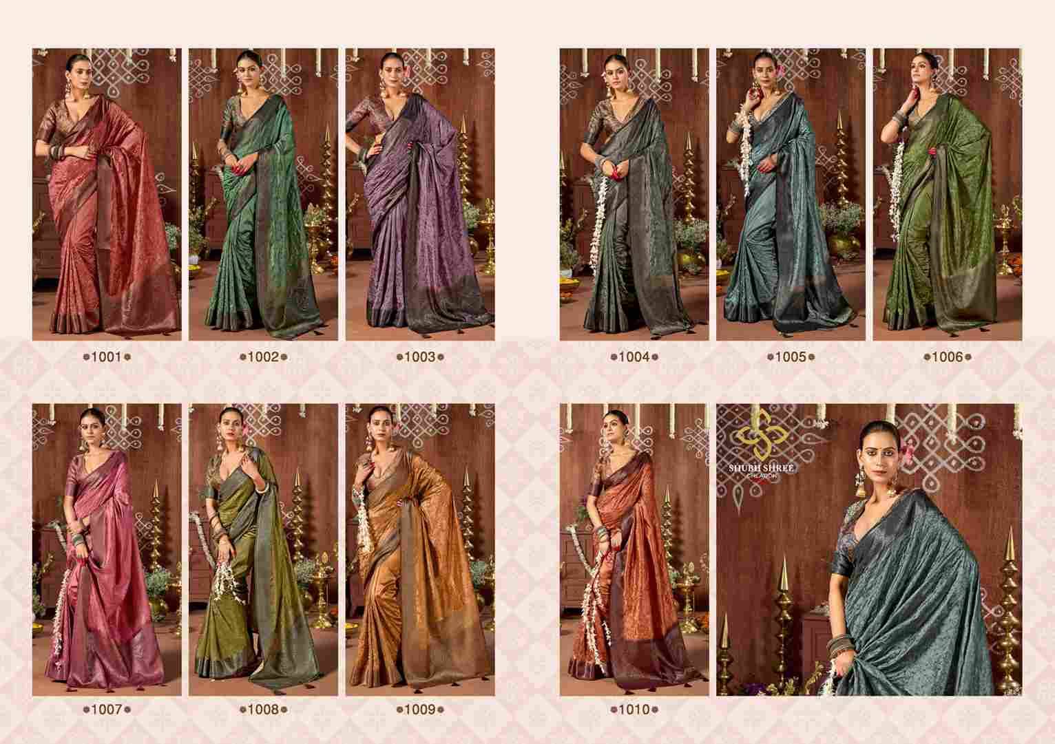 Saarika By Shubh Shree 1001 To 1010 Series Indian Traditional Wear Collection Beautiful Stylish Fancy Colorful Party Wear & Occasional Wear Pure Tussar Silk Sarees At Wholesale Price