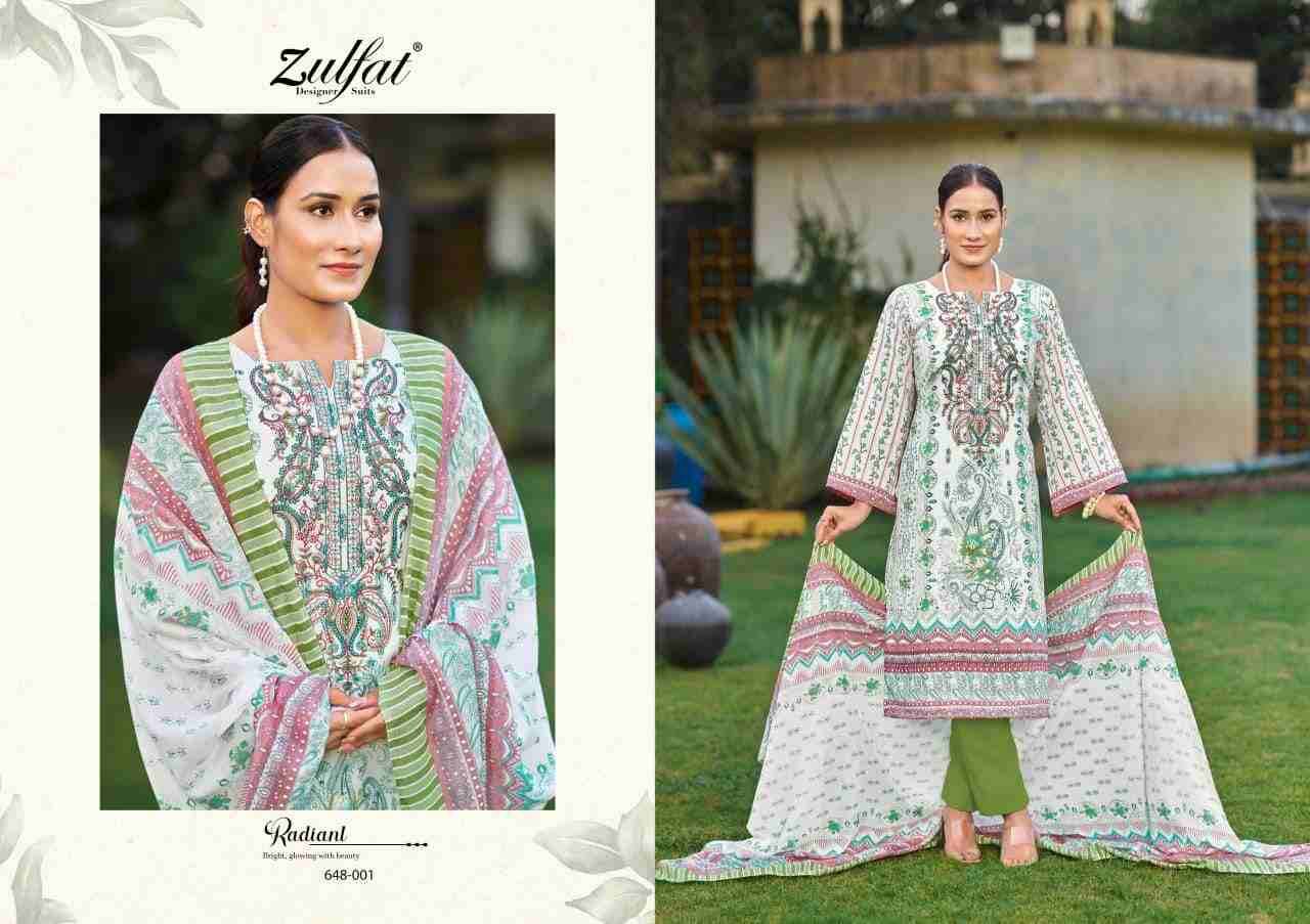 Gulnaaz Vol-3 By Zulfat 648-001 To 648-008 Series Beautiful Festive Suits Stylish Fancy Colorful Casual Wear & Ethnic Wear Pure Cotton Print Dresses At Wholesale Price