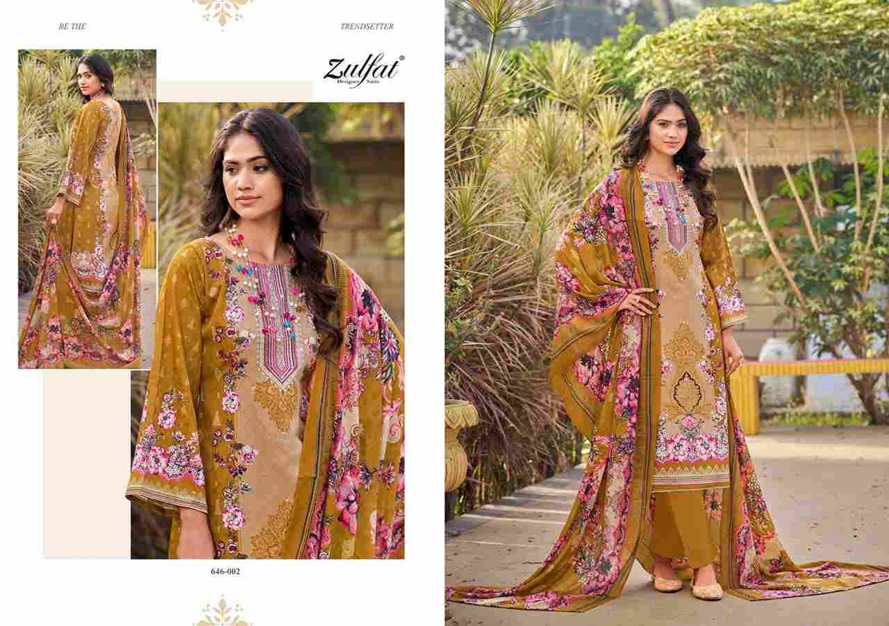 Raabta Vol-6 By Zulfat 646-001 To 646-006 Series Beautiful Festive Suits Stylish Fancy Colorful Casual Wear & Ethnic Wear Pure Jam Cotton Print Dresses At Wholesale Price