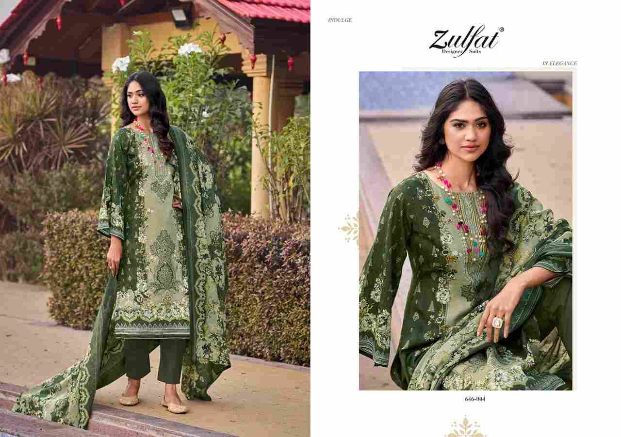 Raabta Vol-6 By Zulfat 646-001 To 646-006 Series Beautiful Festive Suits Stylish Fancy Colorful Casual Wear & Ethnic Wear Pure Jam Cotton Print Dresses At Wholesale Price