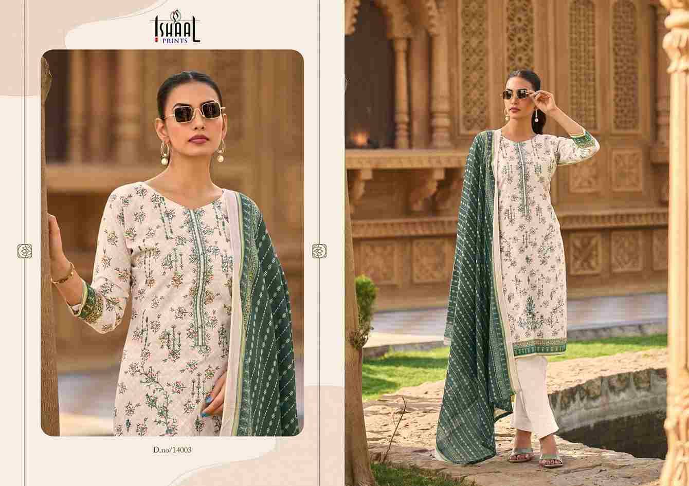 Embroidered Vol-14 By Ishaal Prints 14001 To 14010 Series Beautiful Suits Colorful Stylish Fancy Casual Wear & Ethnic Wear Pure Lawn Printed Dresses At Wholesale Price