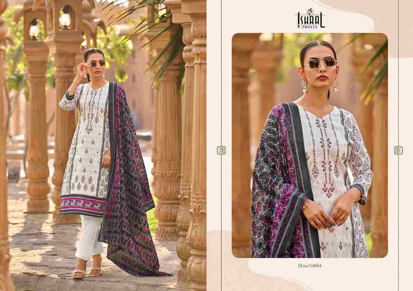 Embroidered Vol-14 By Ishaal Prints 14001 To 14010 Series Beautiful Suits Colorful Stylish Fancy Casual Wear & Ethnic Wear Pure Lawn Printed Dresses At Wholesale Price