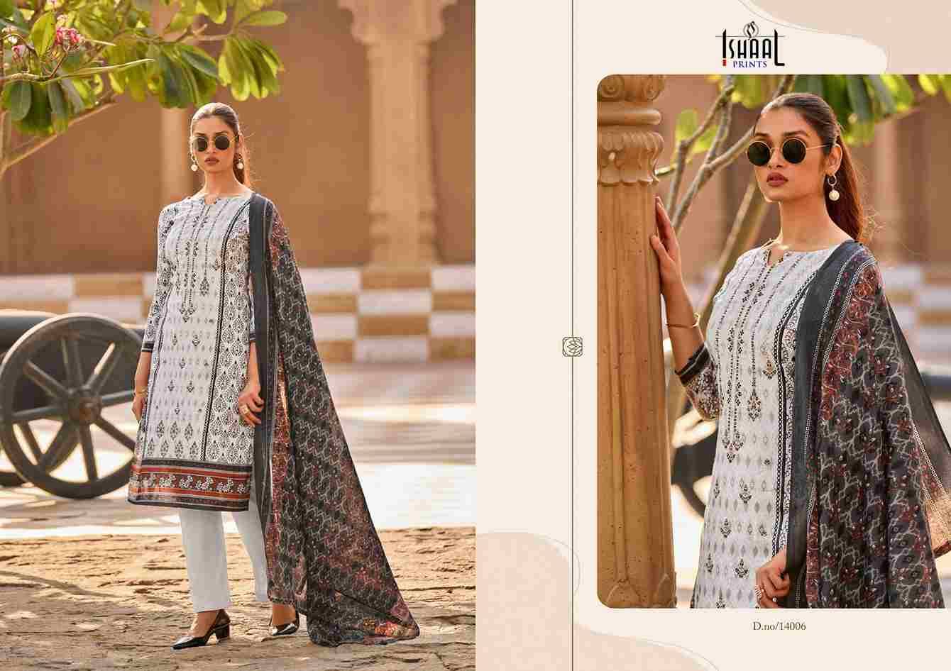 Embroidered Vol-14 By Ishaal Prints 14001 To 14010 Series Beautiful Suits Colorful Stylish Fancy Casual Wear & Ethnic Wear Pure Lawn Printed Dresses At Wholesale Price