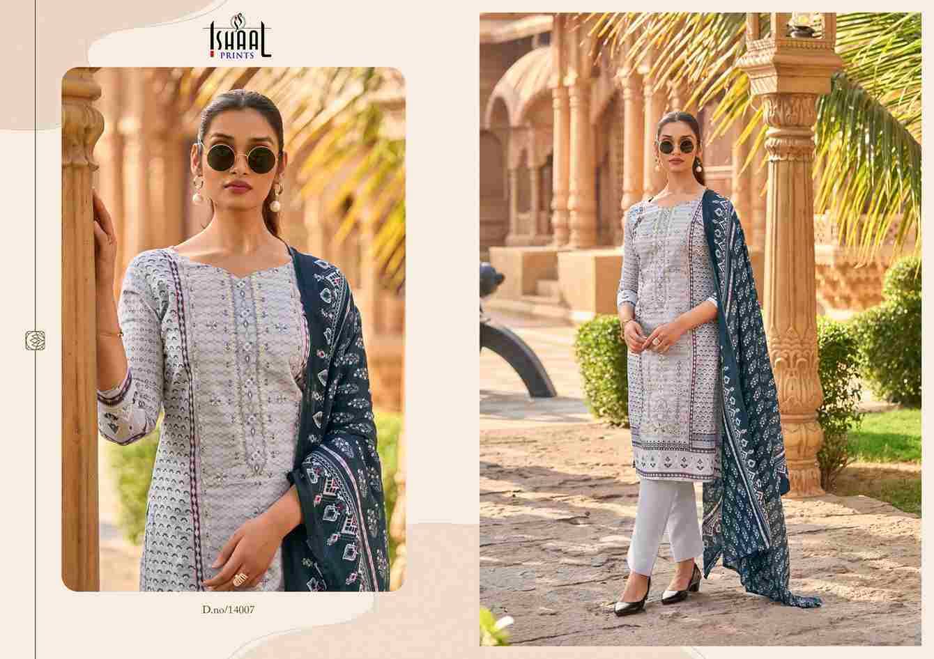 Embroidered Vol-14 By Ishaal Prints 14001 To 14010 Series Beautiful Suits Colorful Stylish Fancy Casual Wear & Ethnic Wear Pure Lawn Printed Dresses At Wholesale Price