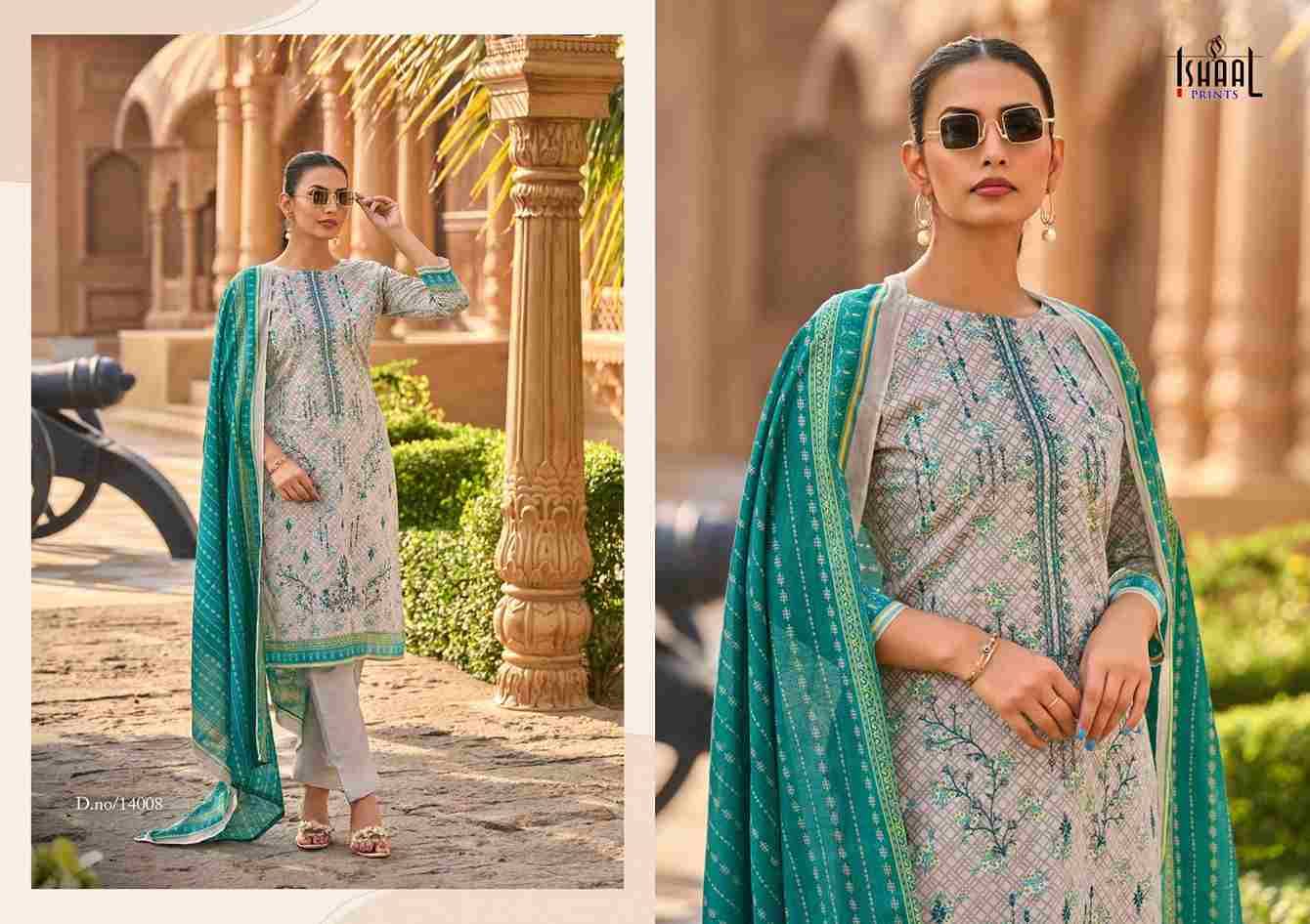 Embroidered Vol-14 By Ishaal Prints 14001 To 14010 Series Beautiful Suits Colorful Stylish Fancy Casual Wear & Ethnic Wear Pure Lawn Printed Dresses At Wholesale Price