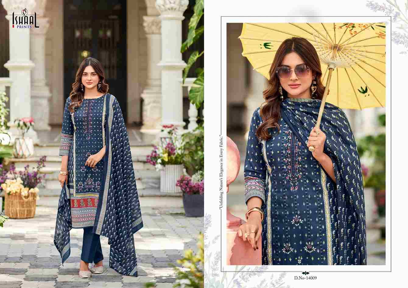 Embroidered Vol-14 By Ishaal Prints 14001 To 14010 Series Beautiful Suits Colorful Stylish Fancy Casual Wear & Ethnic Wear Pure Lawn Printed Dresses At Wholesale Price