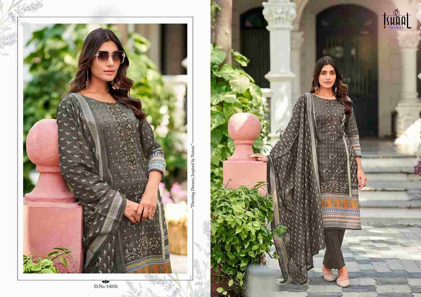 Embroidered Vol-14 By Ishaal Prints 14001 To 14010 Series Beautiful Suits Colorful Stylish Fancy Casual Wear & Ethnic Wear Pure Lawn Printed Dresses At Wholesale Price