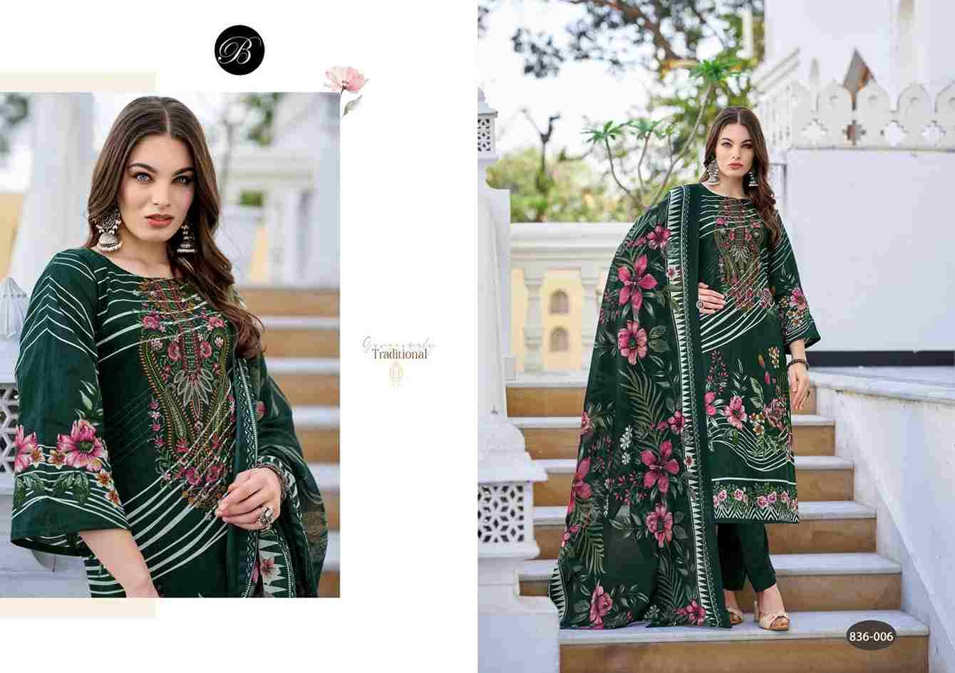 Naira Vol-103 By Belliza 836-001 To 836-008 Series Beautiful Festive Suits Stylish Fancy Colorful Casual Wear & Ethnic Wear Pure Cotton Print Dresses At Wholesale Price