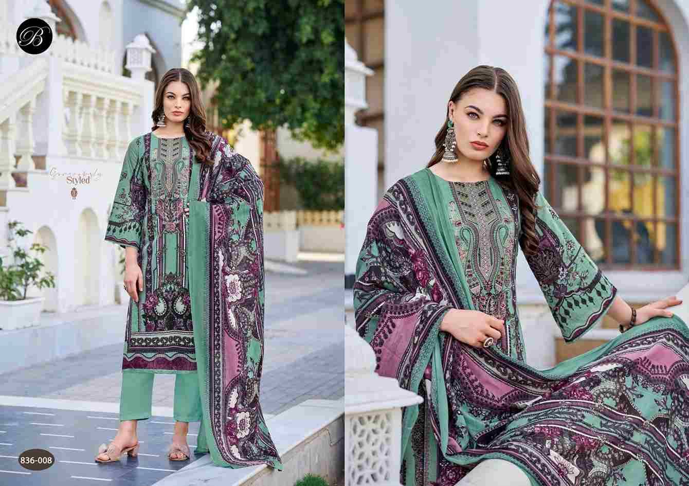 Naira Vol-103 By Belliza 836-001 To 836-008 Series Beautiful Festive Suits Stylish Fancy Colorful Casual Wear & Ethnic Wear Pure Cotton Print Dresses At Wholesale Price