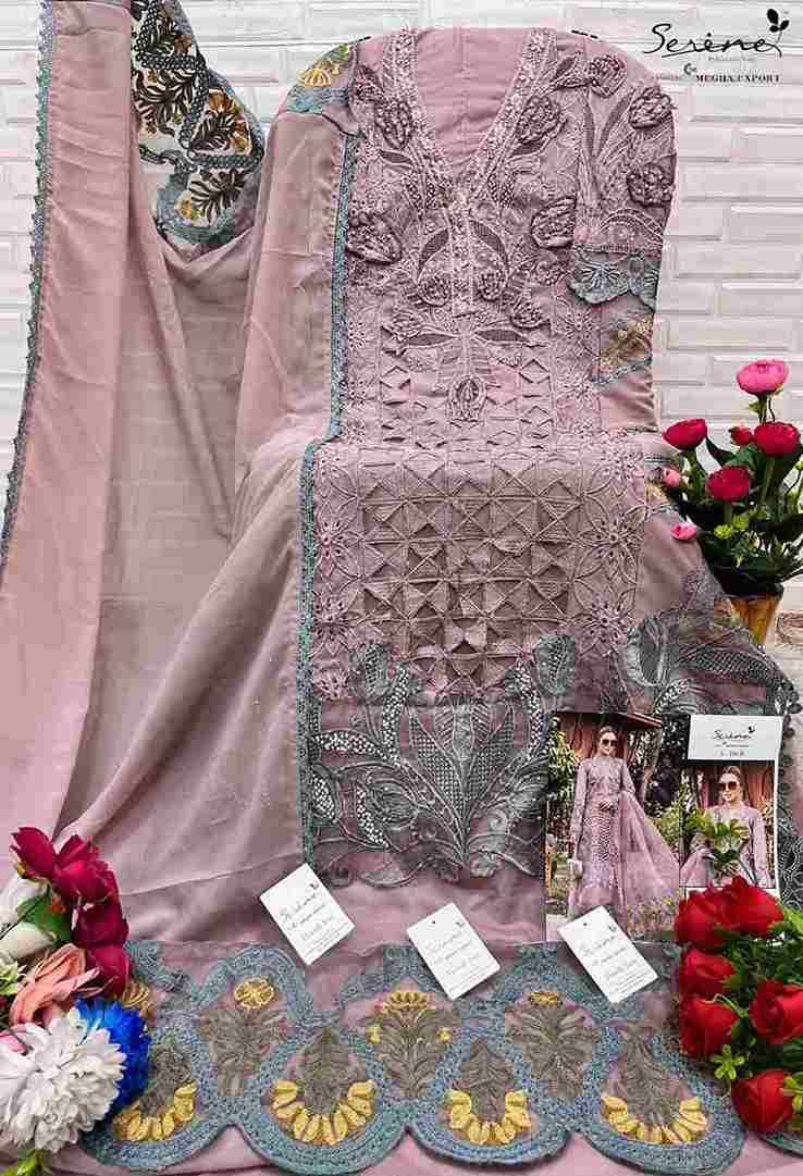 Serene Hit Design S-641 Colours By Serene S-641-A To S-641-D Series Designer Pakistani Suits Beautiful Fancy Colorful Stylish Party Wear & Occasional Wear Faux Georgette Embroidered Dresses At Wholesale Price