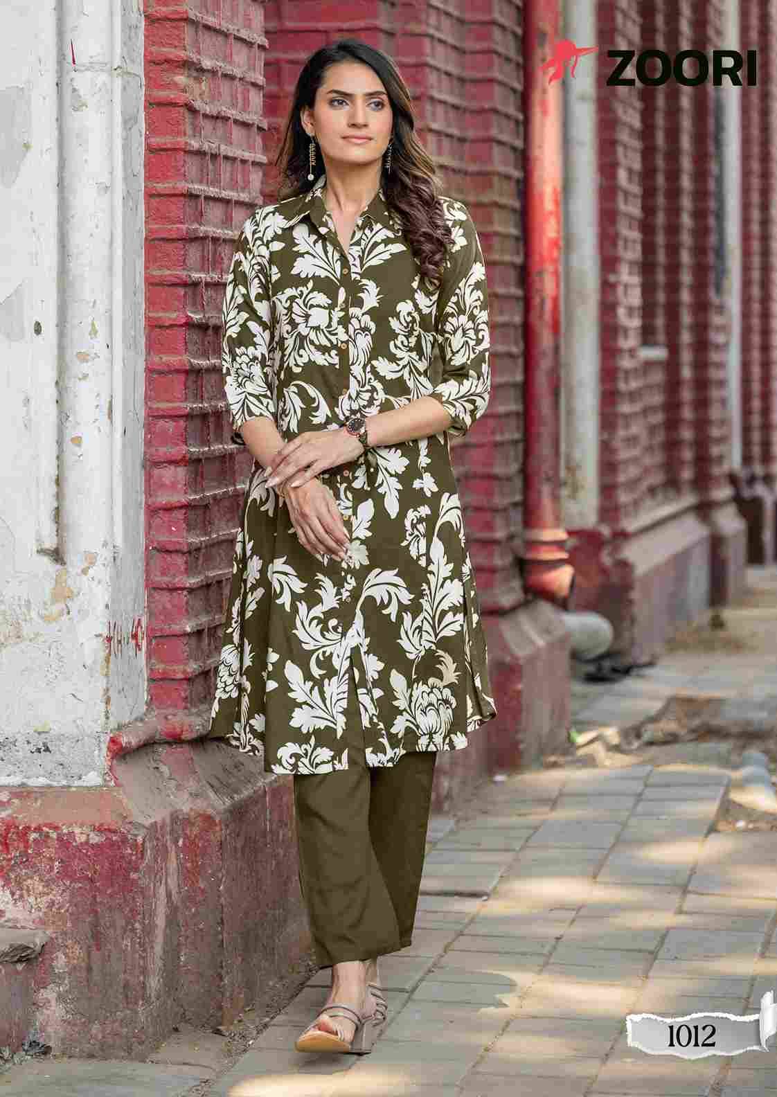 Alexa Vol-3 By Zoori 1011 To 1016 Series Designer Collection Beautiful Stylish Fancy Colorful Party Wear & Occasional Wear Rayon Print Kurtis With Bottom At Wholesale Price