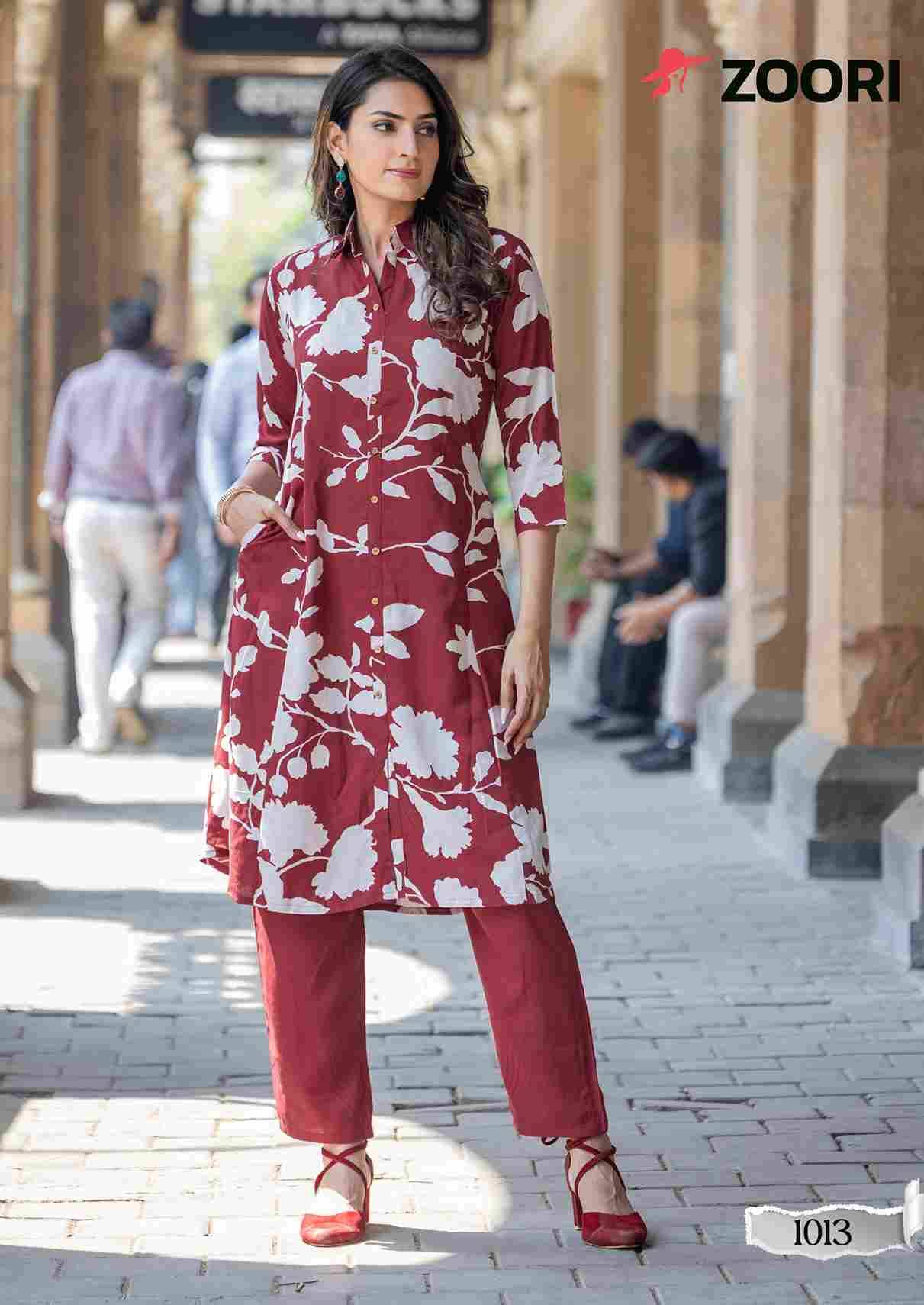 Alexa Vol-3 By Zoori 1011 To 1016 Series Designer Collection Beautiful Stylish Fancy Colorful Party Wear & Occasional Wear Rayon Print Kurtis With Bottom At Wholesale Price