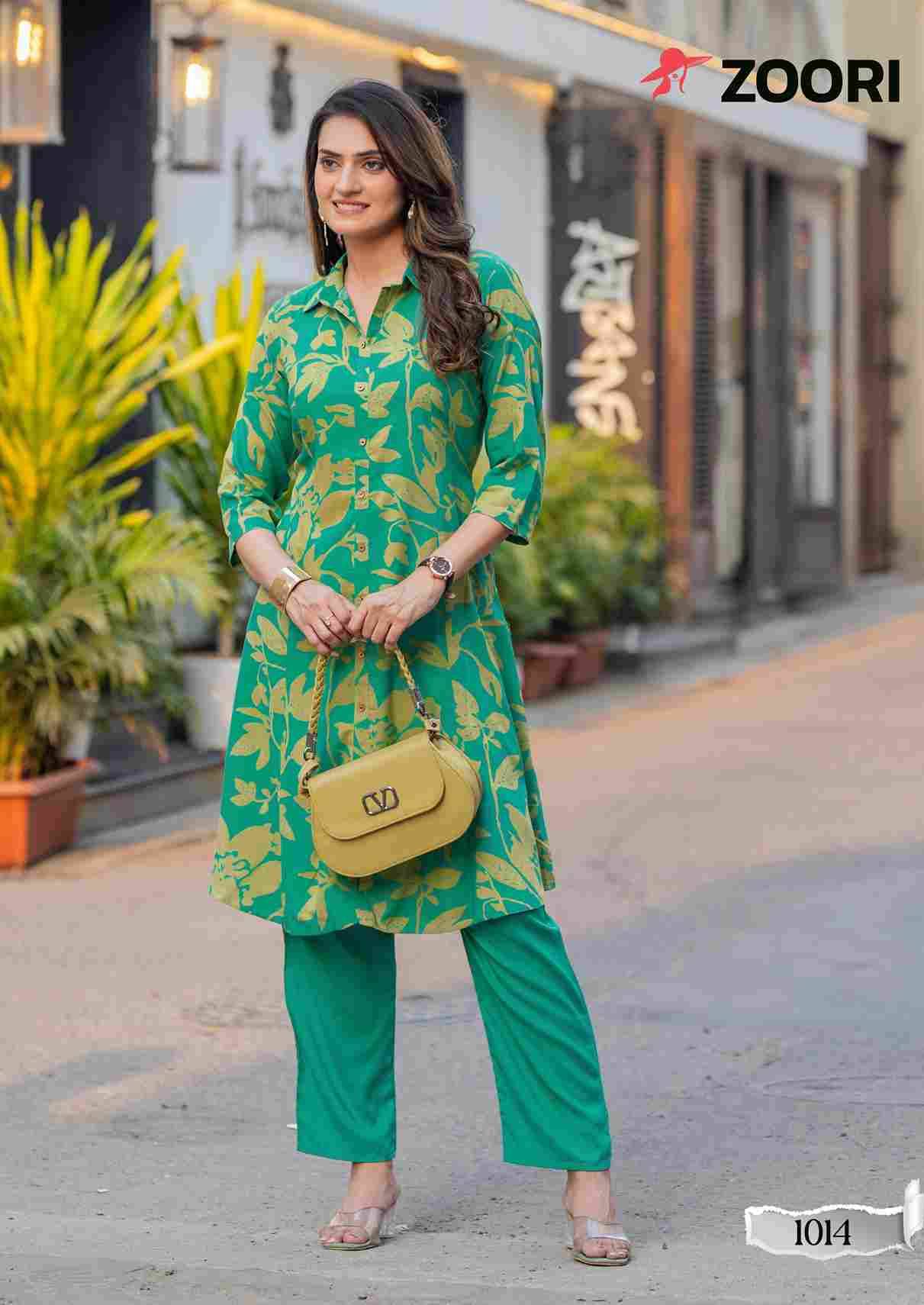 Alexa Vol-3 By Zoori 1011 To 1016 Series Designer Collection Beautiful Stylish Fancy Colorful Party Wear & Occasional Wear Rayon Print Kurtis With Bottom At Wholesale Price