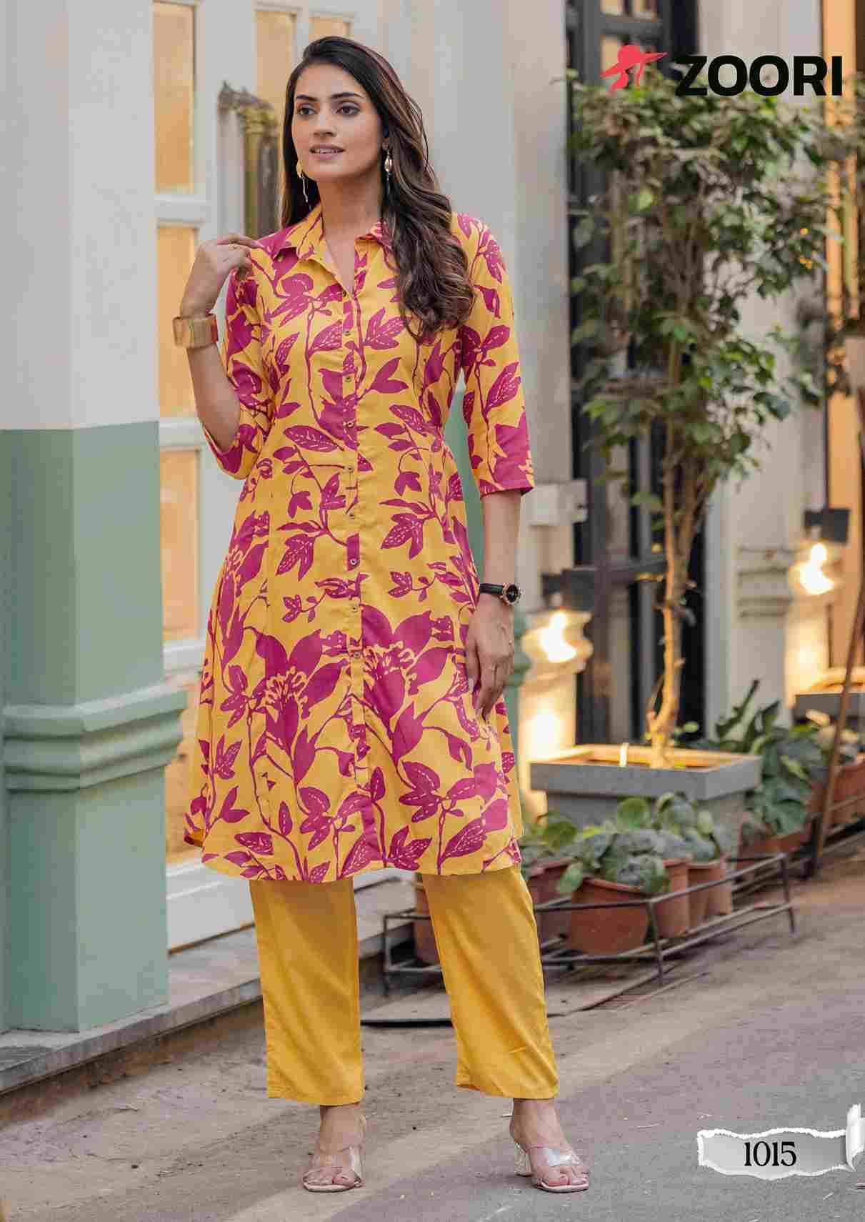 Alexa Vol-3 By Zoori 1011 To 1016 Series Designer Collection Beautiful Stylish Fancy Colorful Party Wear & Occasional Wear Rayon Print Kurtis With Bottom At Wholesale Price