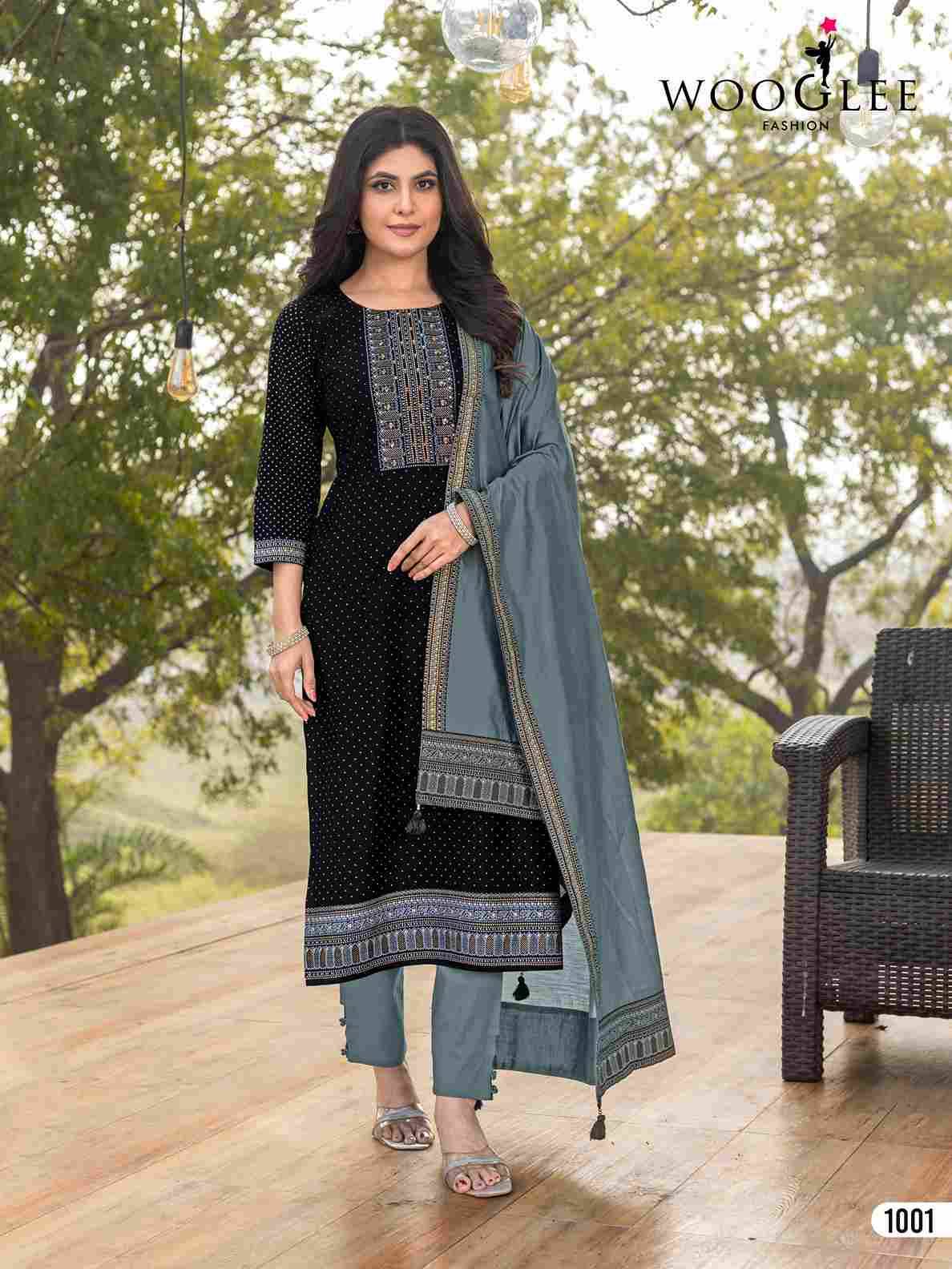 Skyline By Wooglee 1001 To 1006 Series Beautiful Festive Suits Colorful Stylish Fancy Casual Wear & Ethnic Wear Vetican Print Dresses At Wholesale Price
