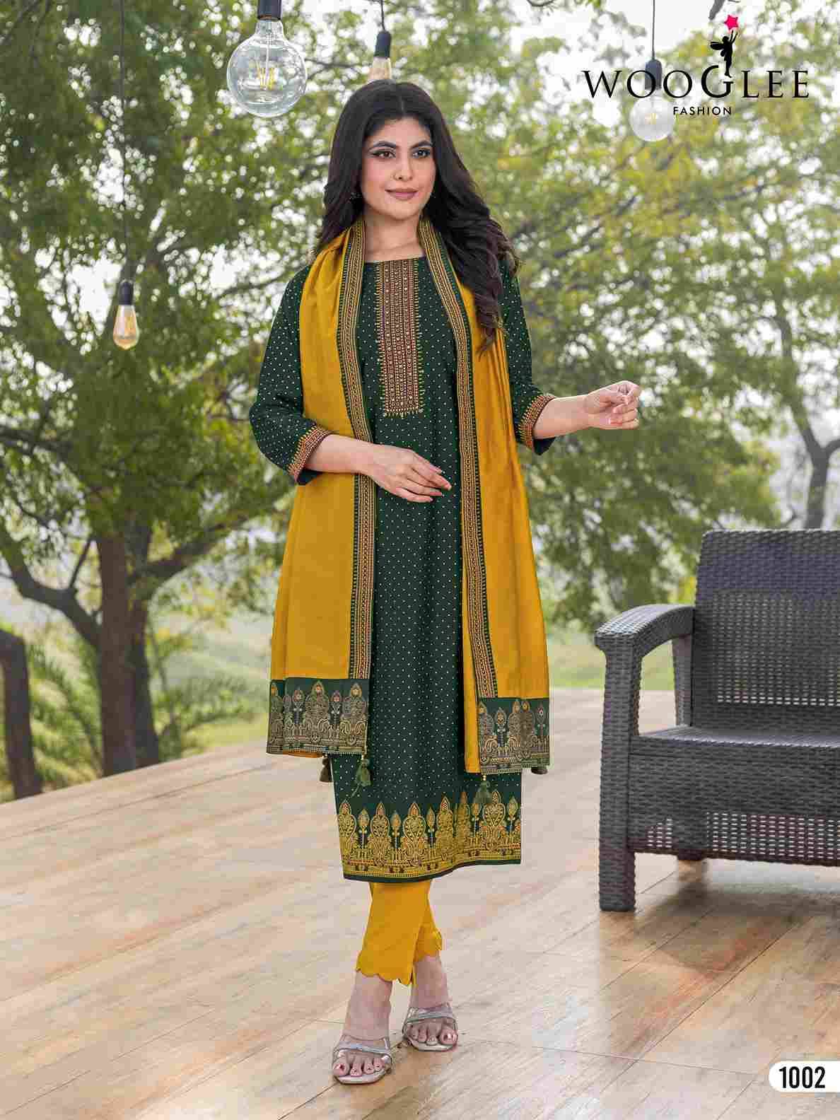Skyline By Wooglee 1001 To 1006 Series Beautiful Festive Suits Colorful Stylish Fancy Casual Wear & Ethnic Wear Vetican Print Dresses At Wholesale Price