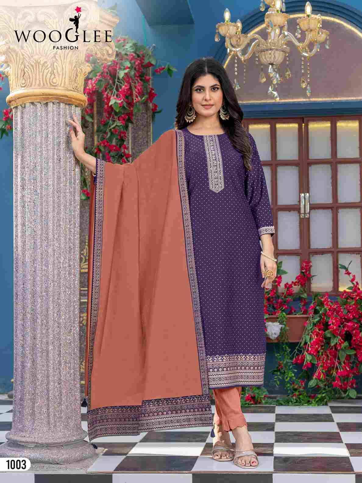 Skyline By Wooglee 1001 To 1006 Series Beautiful Festive Suits Colorful Stylish Fancy Casual Wear & Ethnic Wear Vetican Print Dresses At Wholesale Price