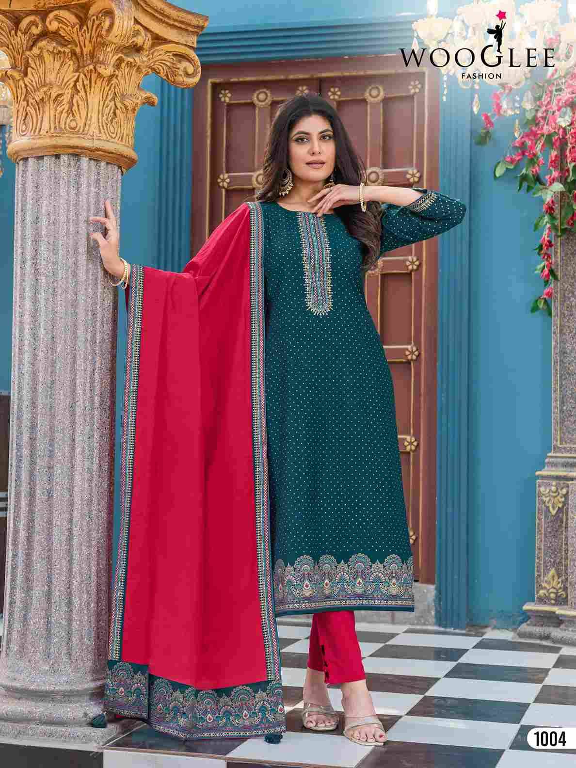 Skyline By Wooglee 1001 To 1006 Series Beautiful Festive Suits Colorful Stylish Fancy Casual Wear & Ethnic Wear Vetican Print Dresses At Wholesale Price