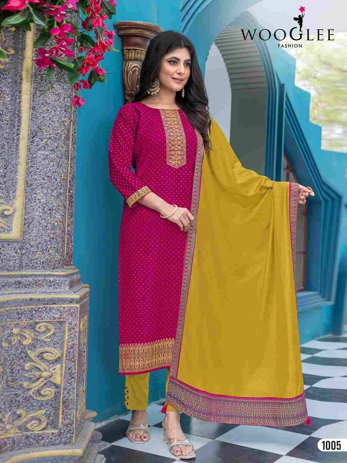 Skyline By Wooglee 1001 To 1006 Series Beautiful Festive Suits Colorful Stylish Fancy Casual Wear & Ethnic Wear Vetican Print Dresses At Wholesale Price