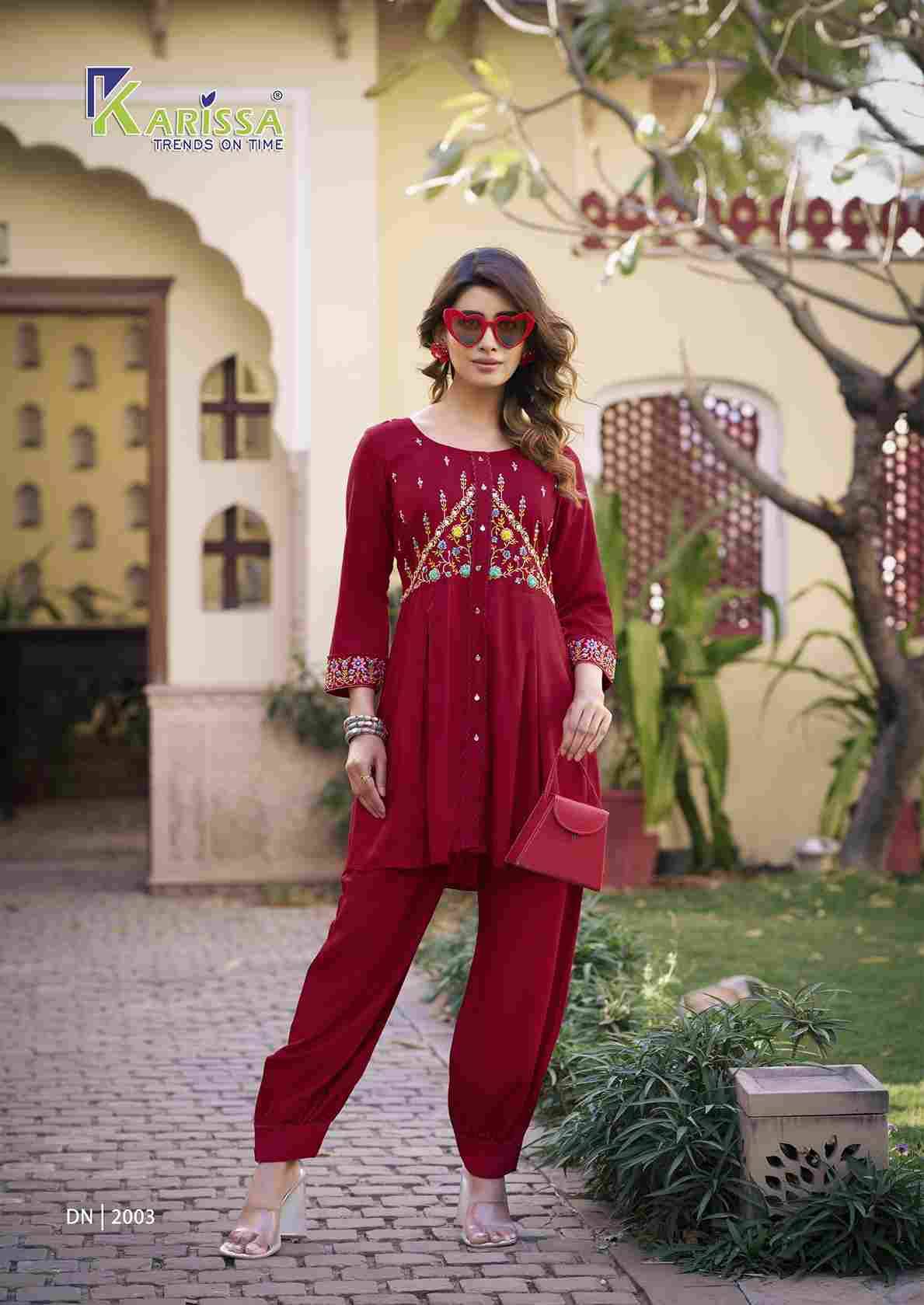 Celina Vol-2 By Karissa 2001 To 2006 Series Designer Stylish Fancy Colorful Beautiful Party Wear & Ethnic Wear Collection Rayon Slub Co-Ord At Wholesale Price