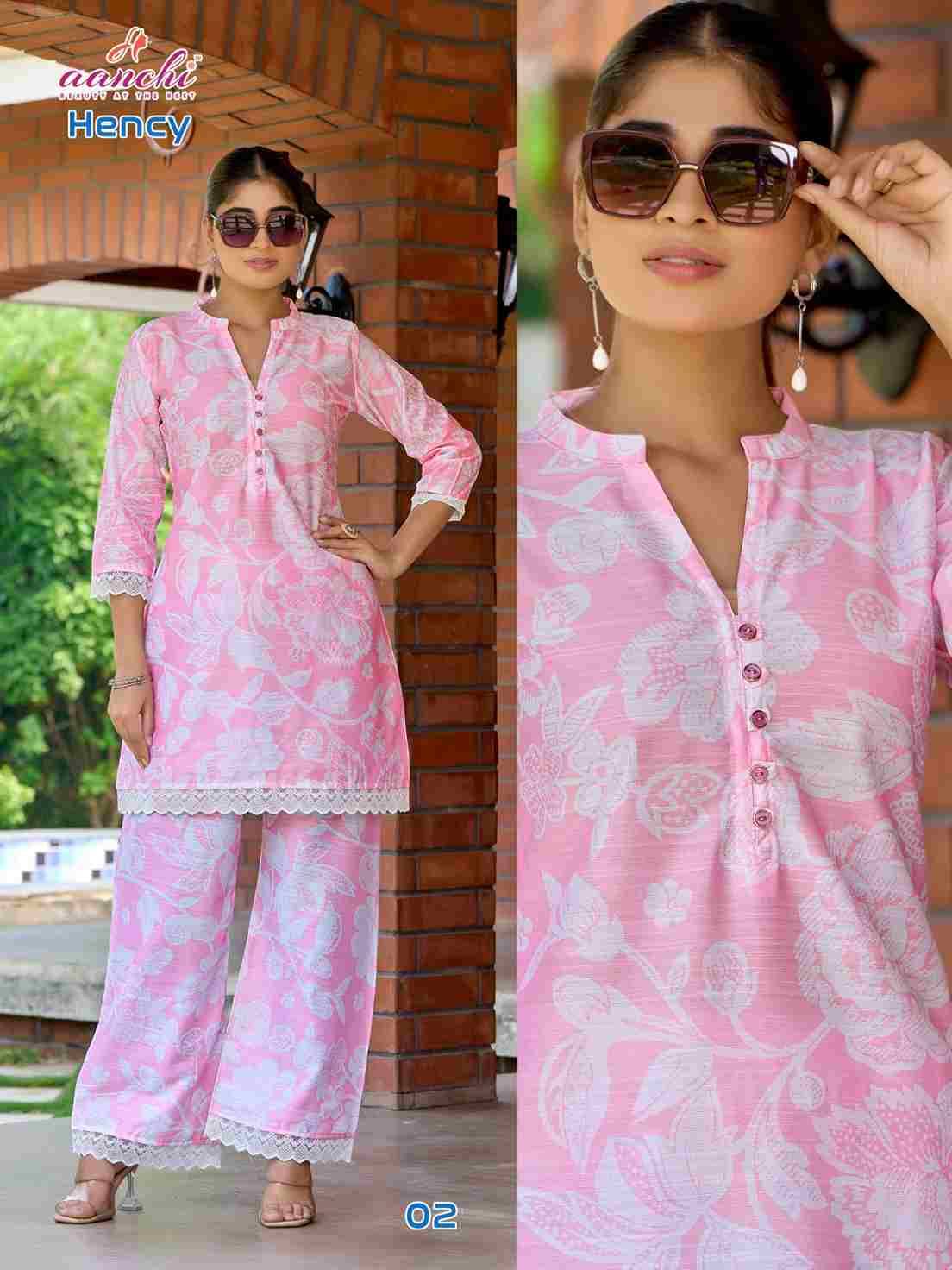 Hency By Aanchi 01 To 06 Series Designer Stylish Fancy Colorful Beautiful Party Wear & Ethnic Wear Collection Premium Vertican Co-Ords At Wholesale Price