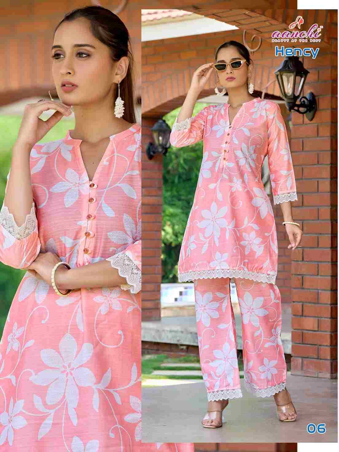 Hency By Aanchi 01 To 06 Series Designer Stylish Fancy Colorful Beautiful Party Wear & Ethnic Wear Collection Premium Vertican Co-Ords At Wholesale Price