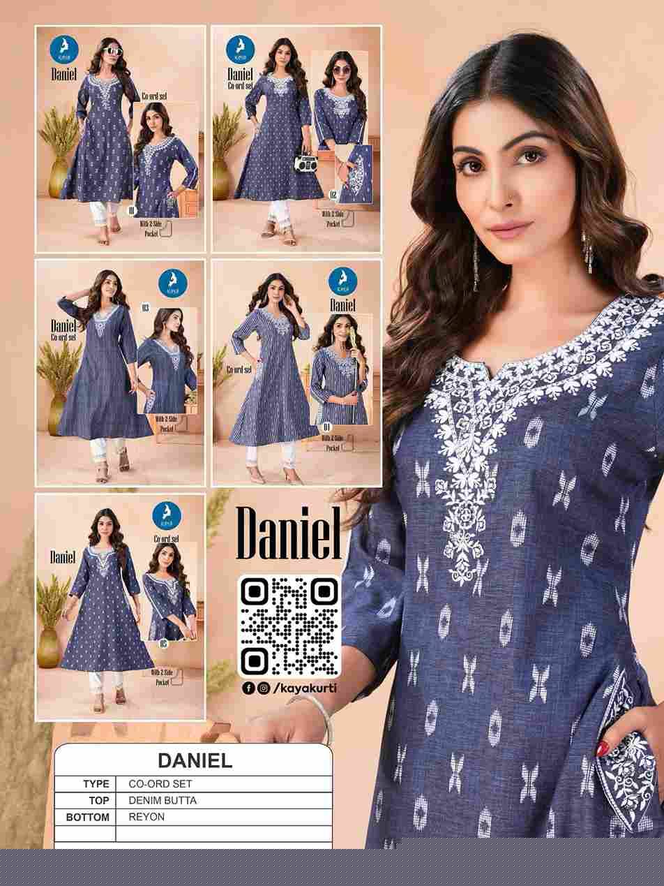 Daniel By Kaya 01 To 05 Series Designer Stylish Fancy Colorful Beautiful Party Wear & Ethnic Wear Collection Denim Butta Co-Ords At Wholesale Price