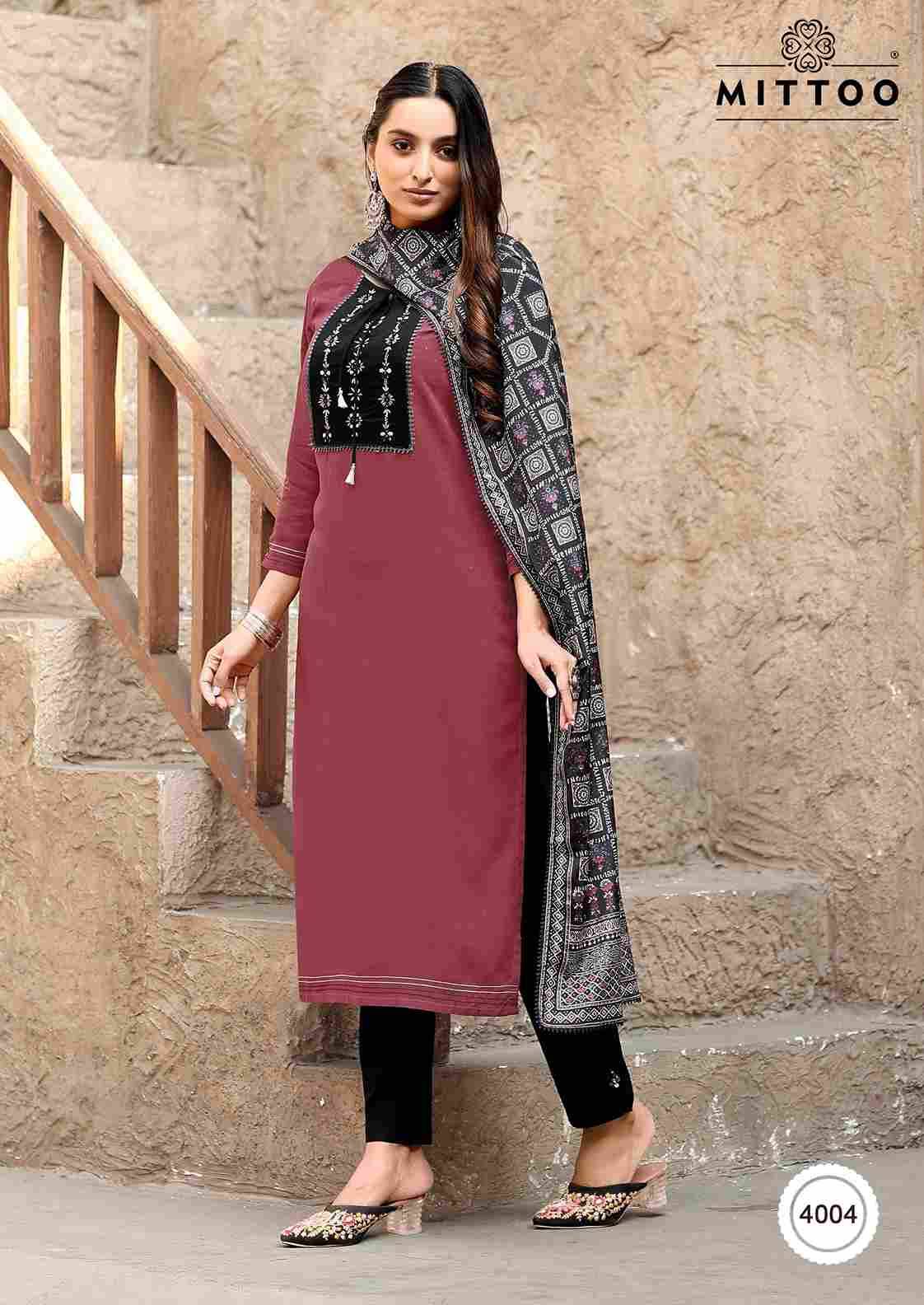 Chand By Mittoo 4001 To 4006 Series Beautiful Festive Suits Colorful Stylish Fancy Casual Wear & Ethnic Wear Rayon Dresses At Wholesale Price