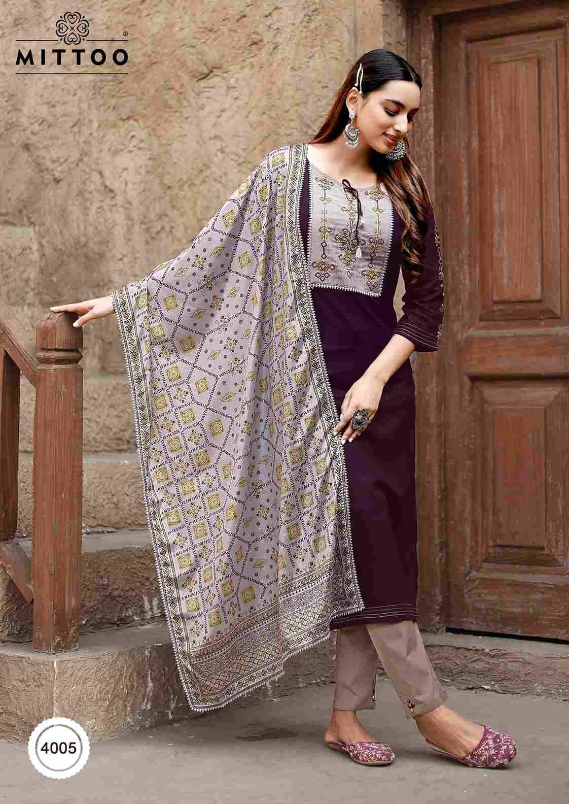 Chand By Mittoo 4001 To 4006 Series Beautiful Festive Suits Colorful Stylish Fancy Casual Wear & Ethnic Wear Rayon Dresses At Wholesale Price