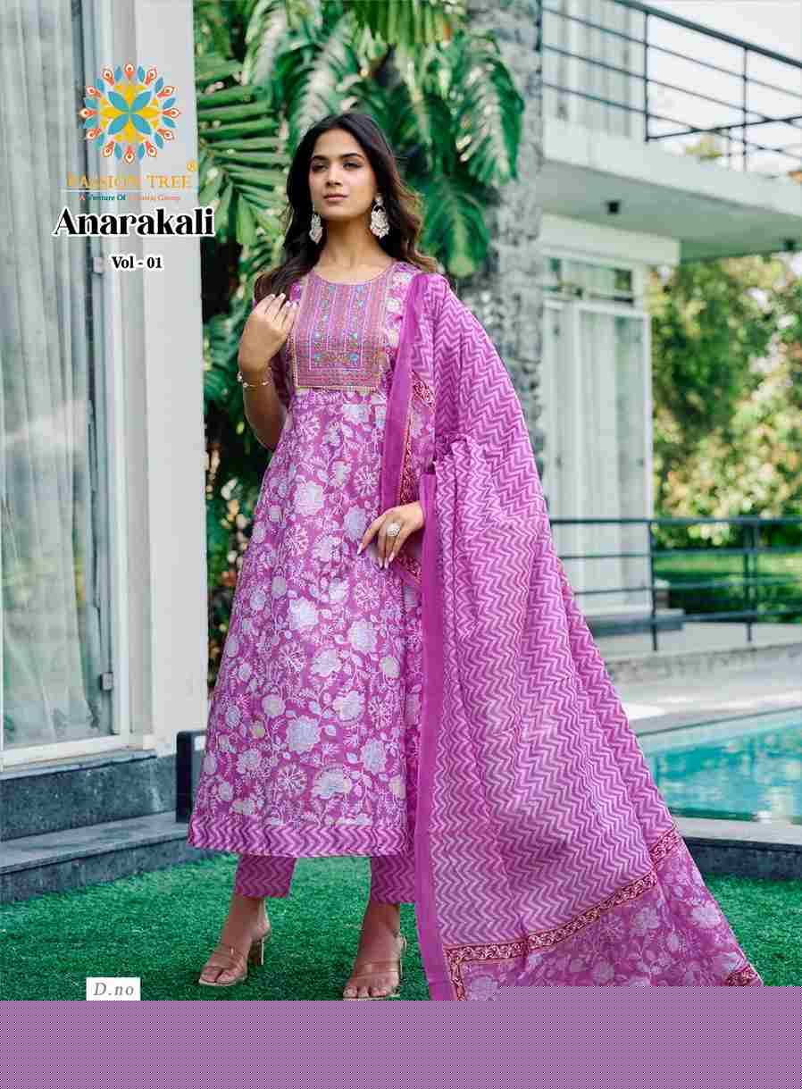 Anarkali Vol-1 By Passion Tree 1001 To 1008 Series Beautiful Festive Suits Colorful Stylish Fancy Casual Wear & Ethnic Wear Cotton Print Dresses At Wholesale Price