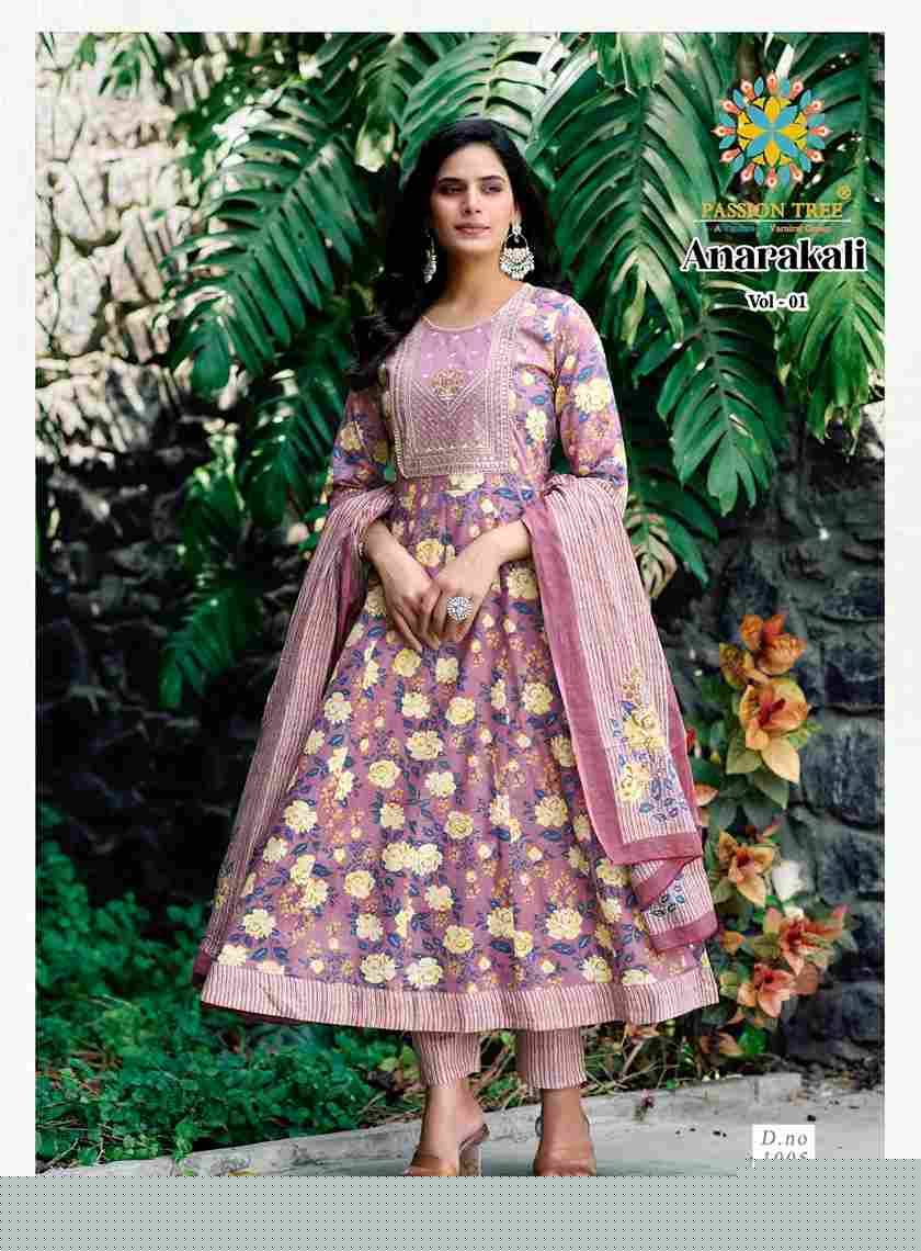 Anarkali Vol-1 By Passion Tree 1001 To 1008 Series Beautiful Festive Suits Colorful Stylish Fancy Casual Wear & Ethnic Wear Cotton Print Dresses At Wholesale Price