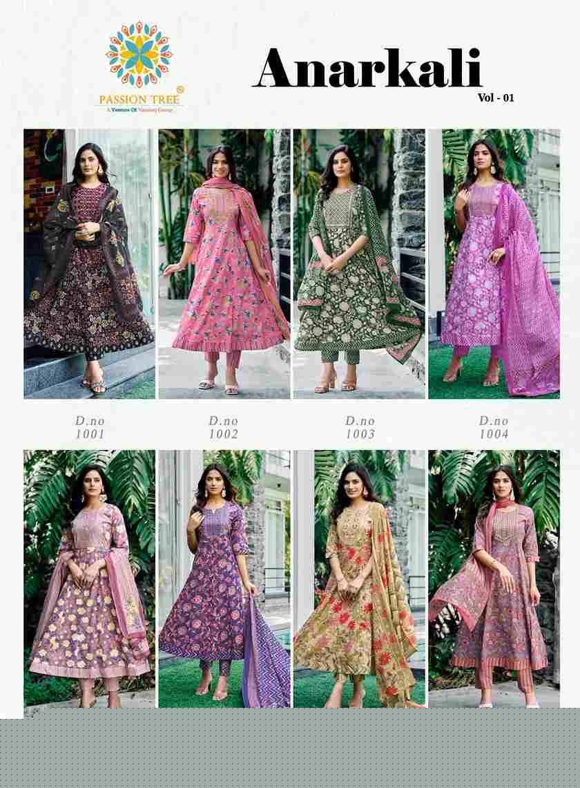 Anarkali Vol-1 By Passion Tree 1001 To 1008 Series Beautiful Festive Suits Colorful Stylish Fancy Casual Wear & Ethnic Wear Cotton Print Dresses At Wholesale Price