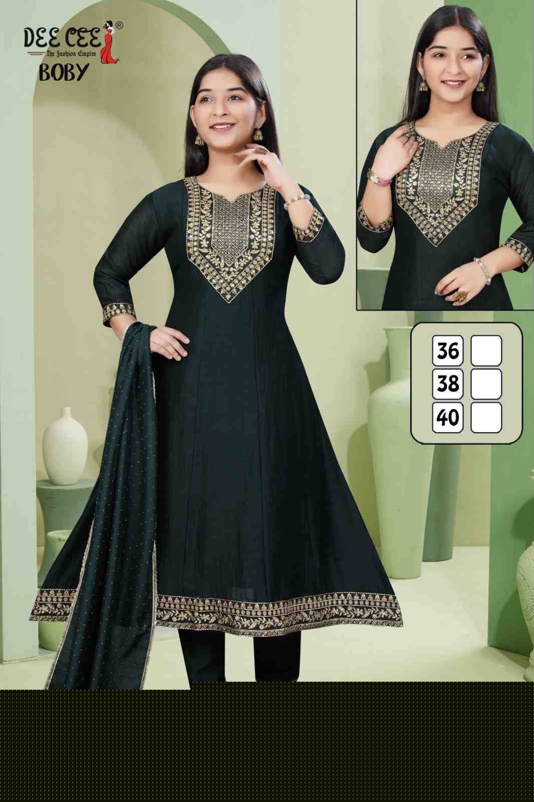 Boby By Dee Cee 1001 To 1006 Series Beautiful Festive Suits Colorful Stylish Fancy Casual Wear & Ethnic Wear Vichitra Silk Dresses At Wholesale Price