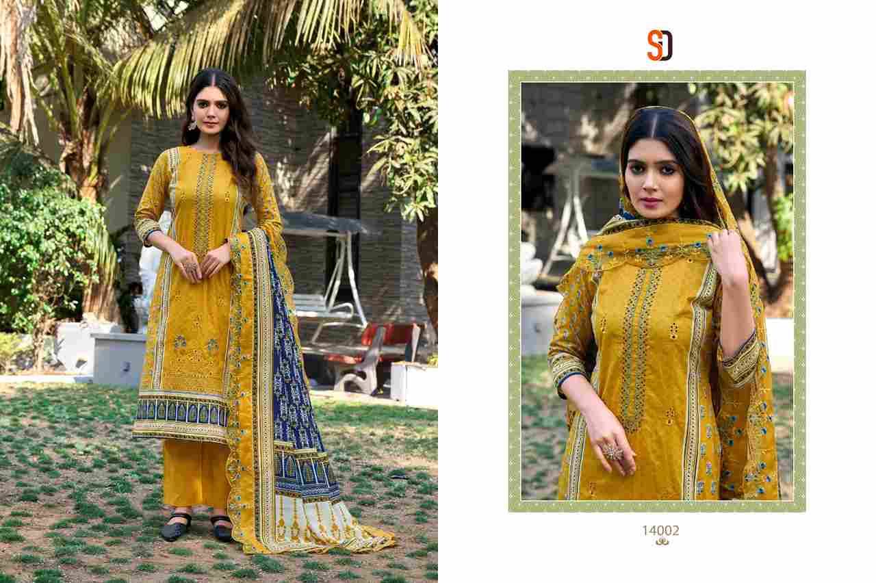 Bin Saeed Vol-14 By Shraddha Designer 14001 To 14002 Series Beautiful Pakistani Suits Colorful Stylish Fancy Casual Wear & Ethnic Wear Pure Cotton Embroidered Dresses At Wholesale Price