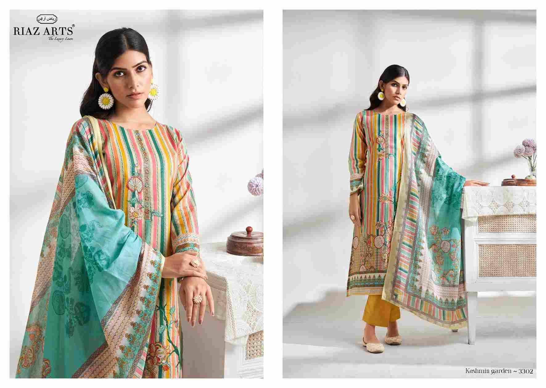 Kashmiri Garden By Riaz Arts 3301 To 3305 Series Beautiful Festive Suits Colorful Stylish Fancy Casual Wear & Ethnic Wear Pure Cambric Cotton Print Dresses At Wholesale Price