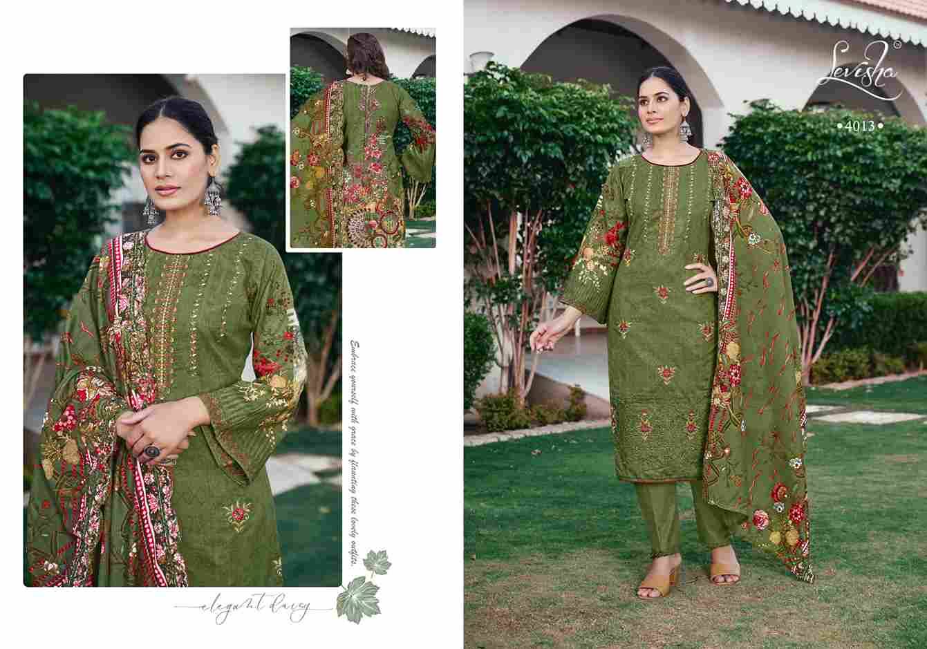 Riyasat By Levisha 4013 To 4018 Series Festive Suits Beautiful Fancy Colorful Stylish Party Wear & Occasional Wear Cambric Lawn Cotton Dresses At Wholesale Price