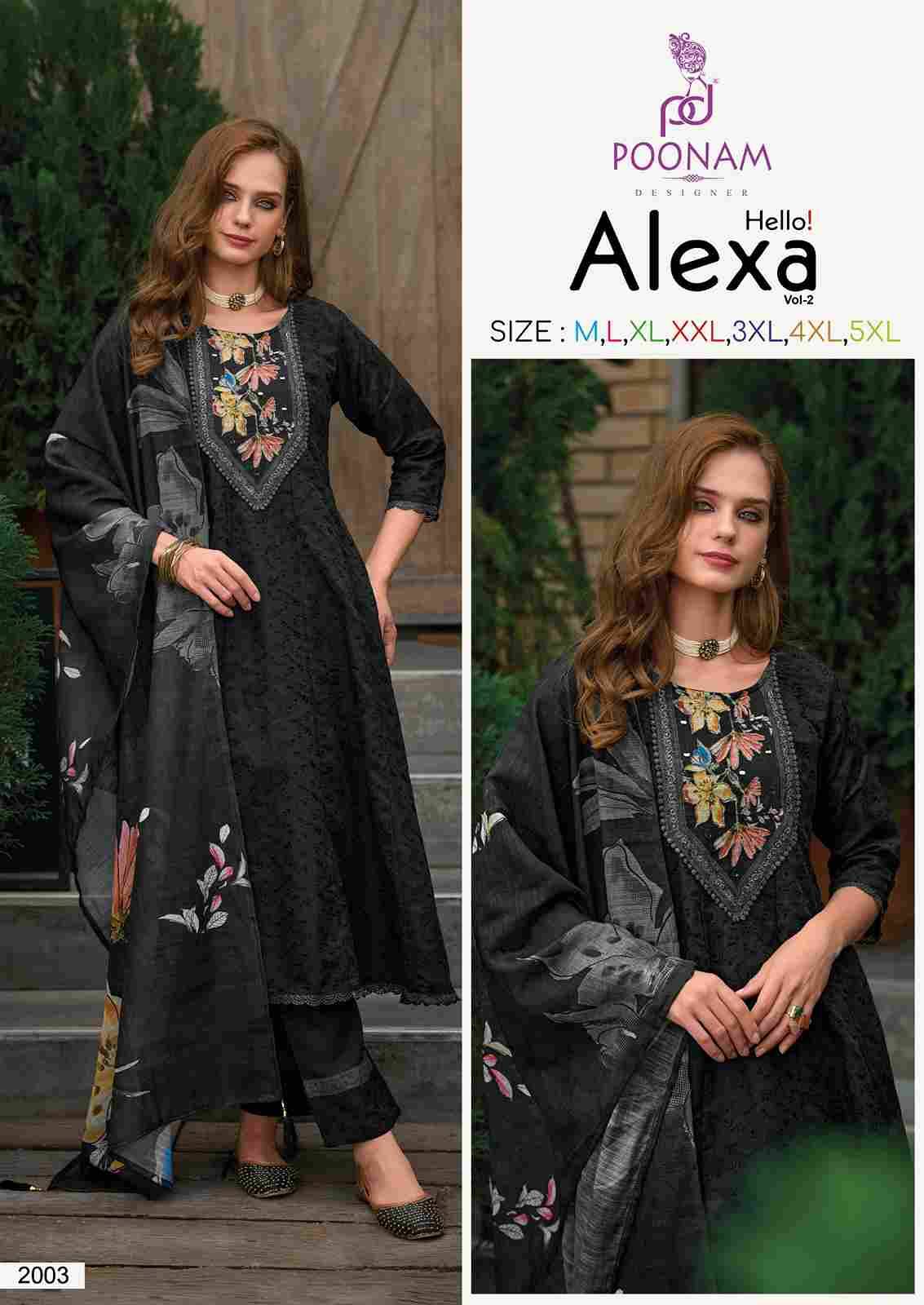 Hello Alexa Vol-2 By Poonam Designer 2001 To 2006 Series Suits Beautiful Fancy Colorful Stylish Party Wear & Occasional Wear Cotton With Work Dresses At Wholesale Price