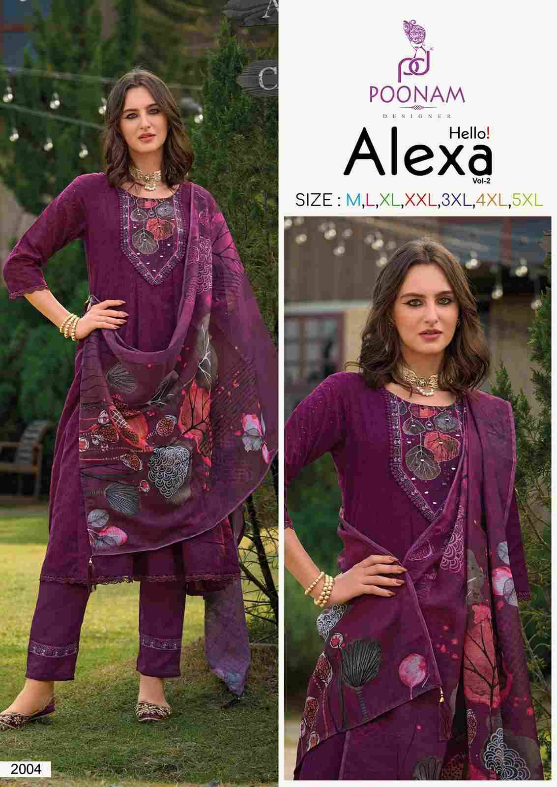 Hello Alexa Vol-2 By Poonam Designer 2001 To 2006 Series Suits Beautiful Fancy Colorful Stylish Party Wear & Occasional Wear Cotton With Work Dresses At Wholesale Price