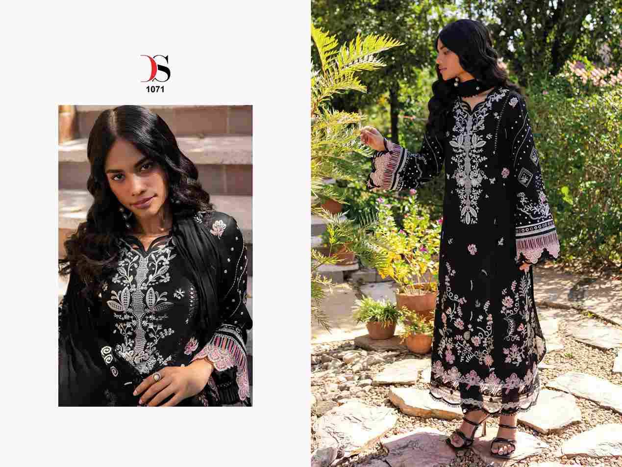 Rangrasiya Premium Lawn-25 By Deepsy Suits 1071 To 1076 Series Pakistani Stylish Beautiful Colourful Printed & Embroidered Party Wear & Occasional Wear Pure Cotton Dresses At Wholesale Price