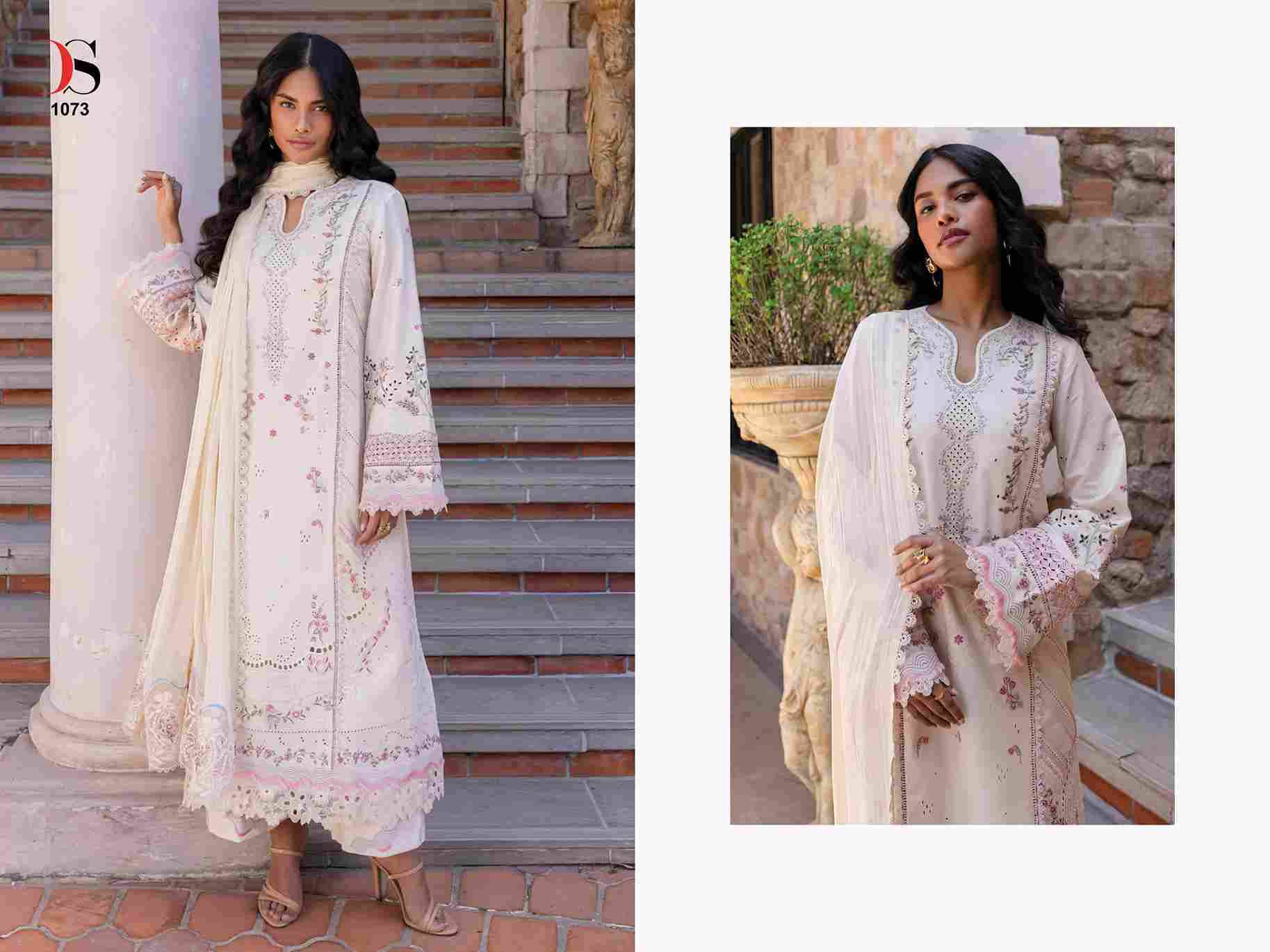 Rangrasiya Premium Lawn-25 By Deepsy Suits 1071 To 1076 Series Pakistani Stylish Beautiful Colourful Printed & Embroidered Party Wear & Occasional Wear Pure Cotton Dresses At Wholesale Price