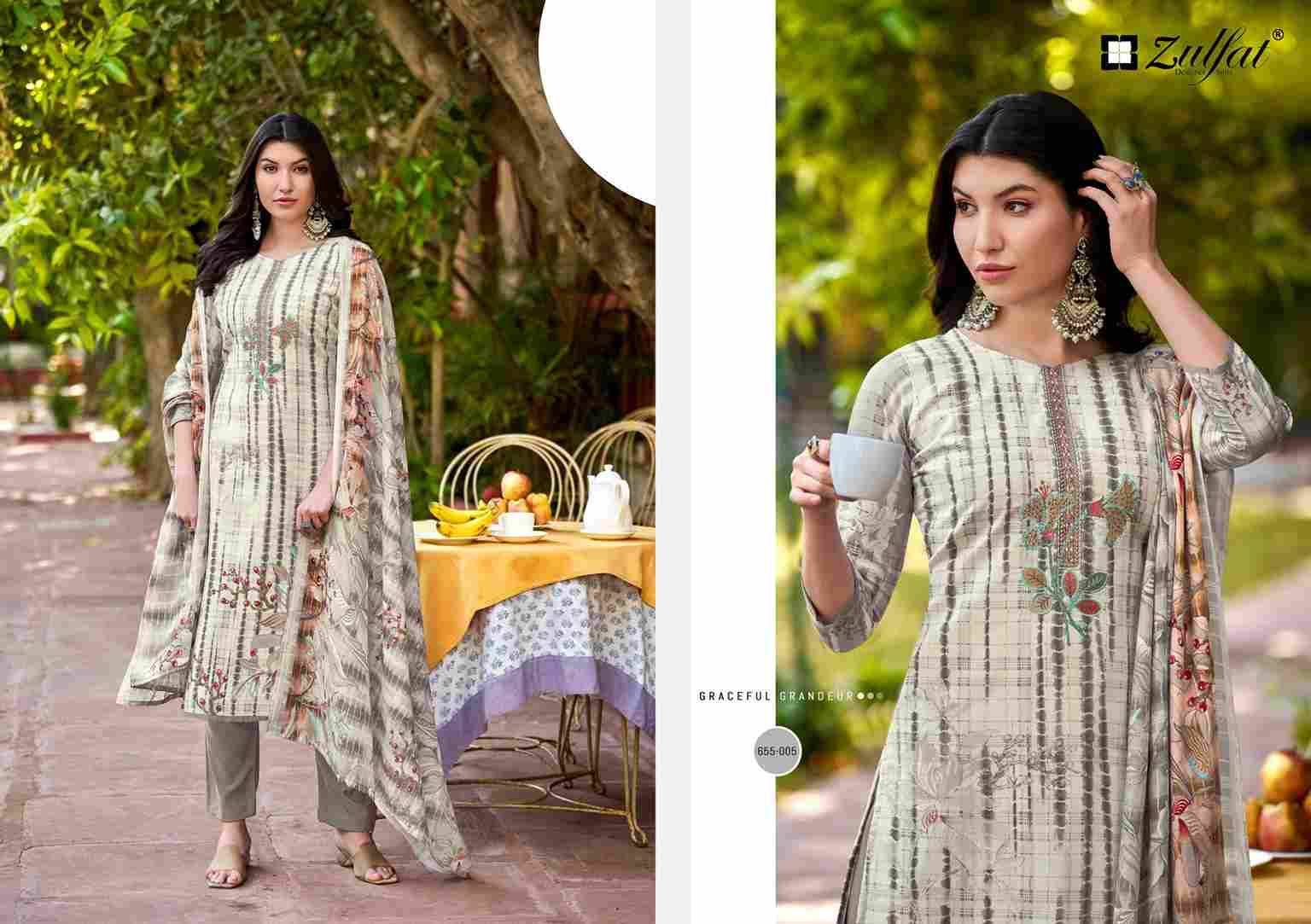 Noor Vol-2 By Zulfat 655-001 To 655-008 Series Beautiful Festive Suits Stylish Fancy Colorful Casual Wear & Ethnic Wear Pure Cotton Print Dresses At Wholesale Price