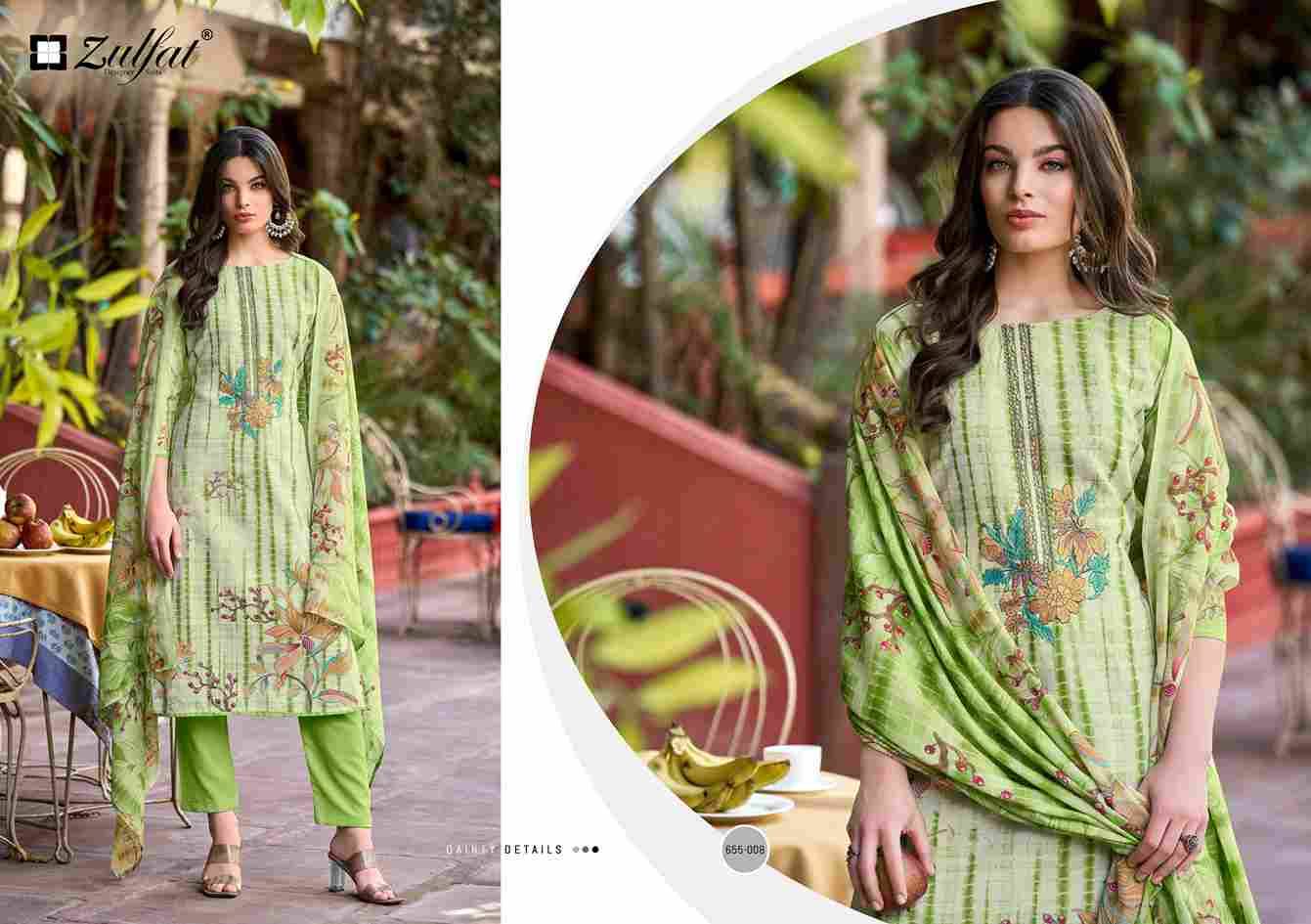 Noor Vol-2 By Zulfat 655-001 To 655-008 Series Beautiful Festive Suits Stylish Fancy Colorful Casual Wear & Ethnic Wear Pure Cotton Print Dresses At Wholesale Price