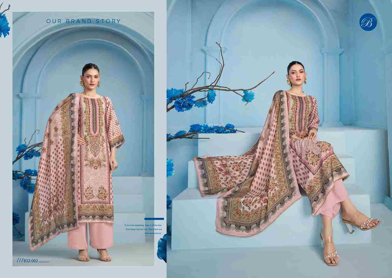 Kanika Vol-2 By Belliza 832-001 To 832-003 Series Beautiful Festive Suits Stylish Fancy Colorful Casual Wear & Ethnic Wear Pure Viscose Muslin Print Dresses At Wholesale Price