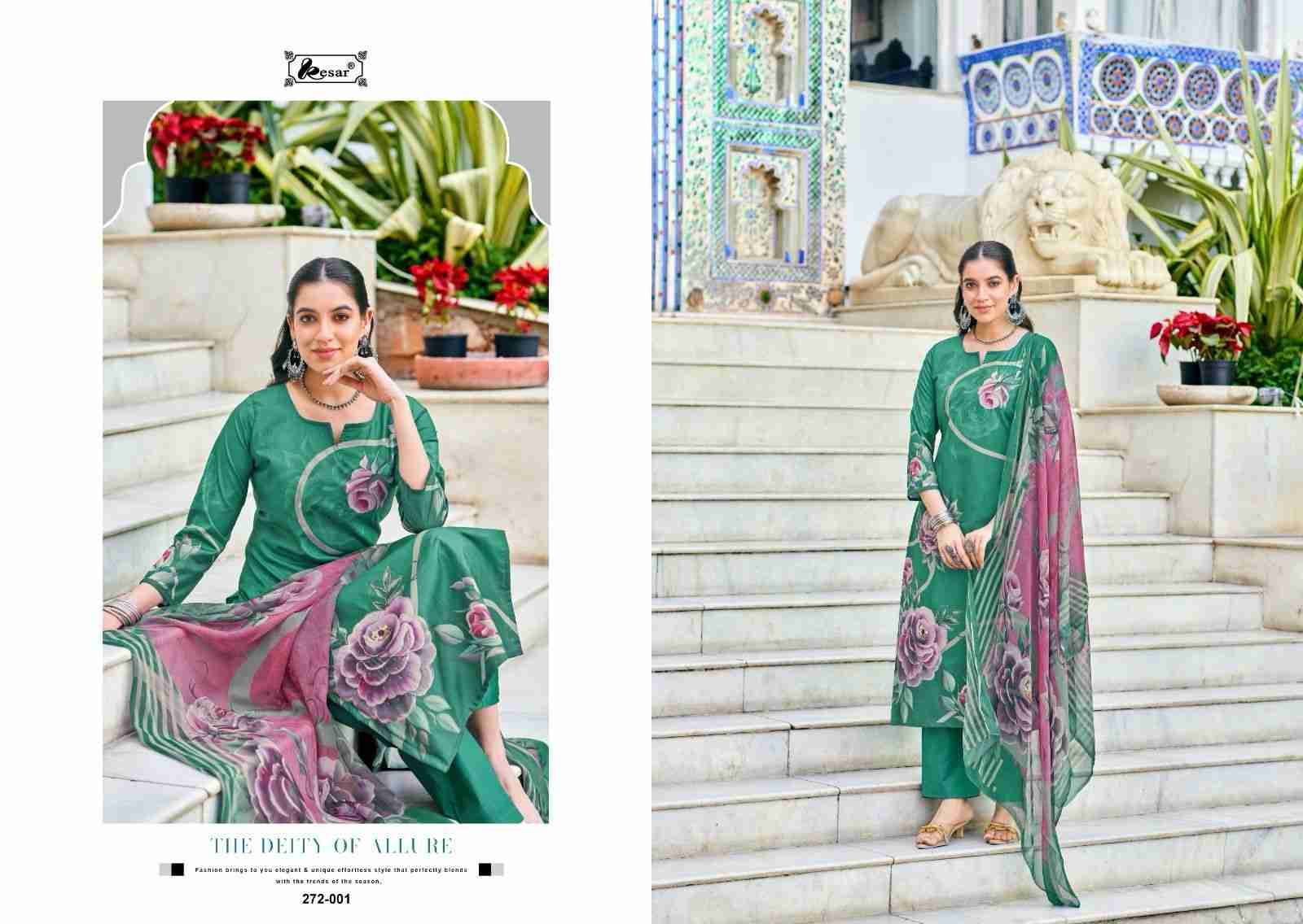 Heer Queen By Kesar 272-001 To 272-004 Series Beautiful Festive Suits Stylish Fancy Colorful Casual Wear & Ethnic Wear Pure Muslin Cotton Print Dresses At Wholesale Price