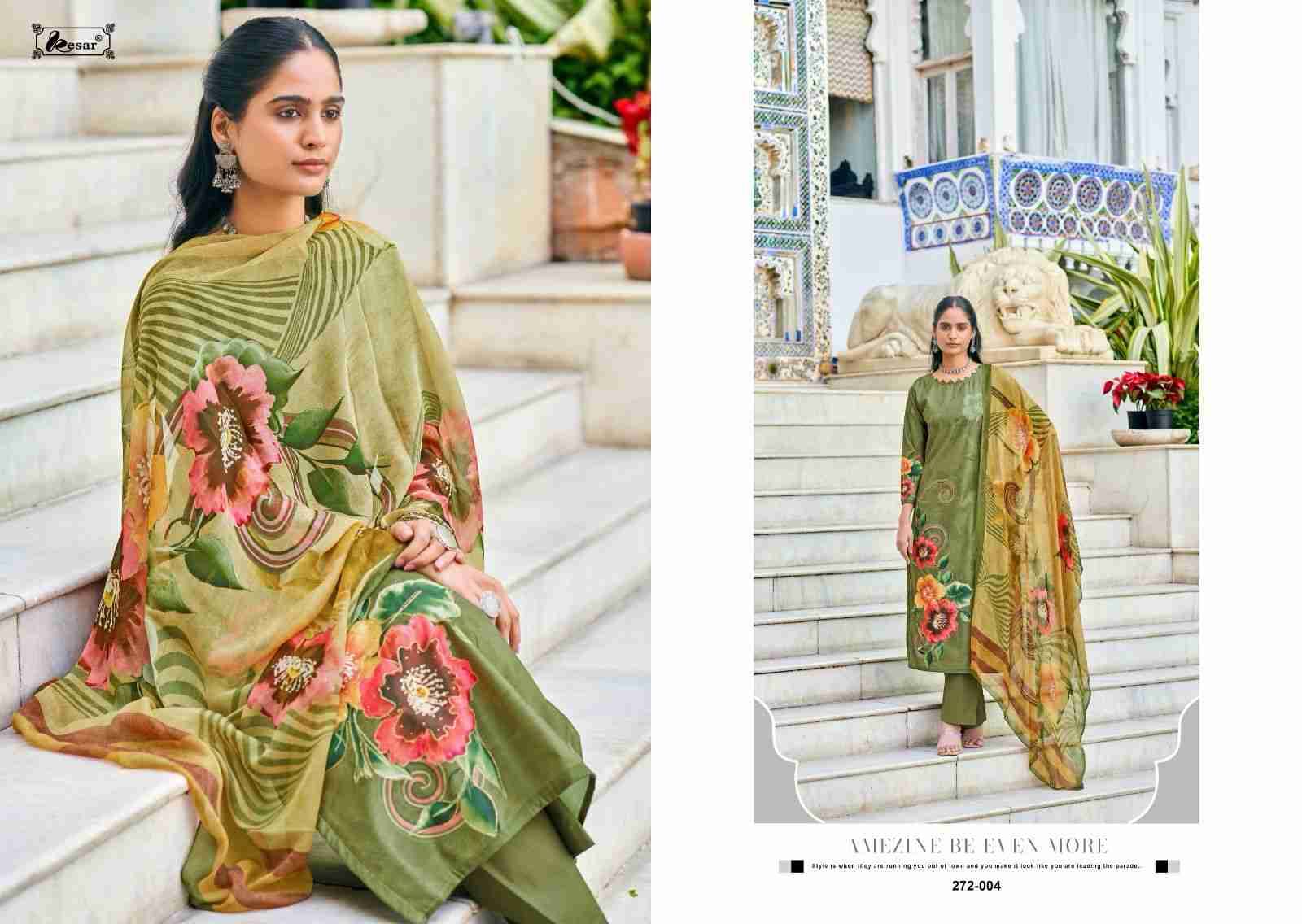 Heer Queen By Kesar 272-001 To 272-004 Series Beautiful Festive Suits Stylish Fancy Colorful Casual Wear & Ethnic Wear Pure Muslin Cotton Print Dresses At Wholesale Price