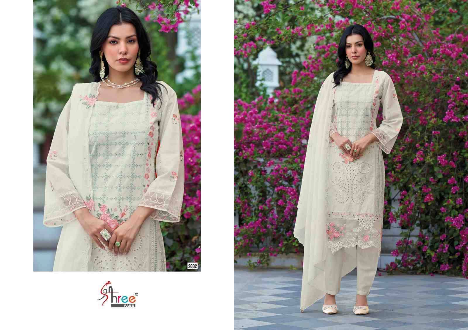 Tasrif Premium Embrodered Lawn By Shree Fabs 2001 To 2006 Series Designer Pakistani Suits Collection Beautiful Stylish Fancy Colorful Party Wear & Ethnic Wear Pure Viscose With Pure Lawn Cotton With Embroidery Dresses At Wholesale Price