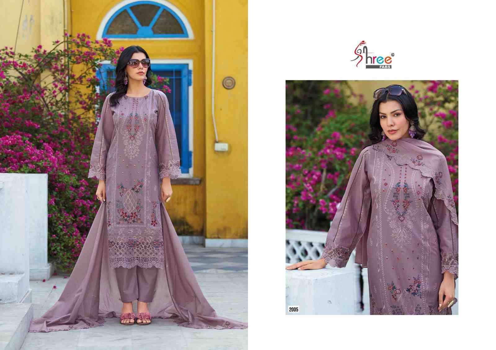 Tasrif Premium Embrodered Lawn By Shree Fabs 2001 To 2006 Series Designer Pakistani Suits Collection Beautiful Stylish Fancy Colorful Party Wear & Ethnic Wear Pure Viscose With Pure Lawn Cotton With Embroidery Dresses At Wholesale Price
