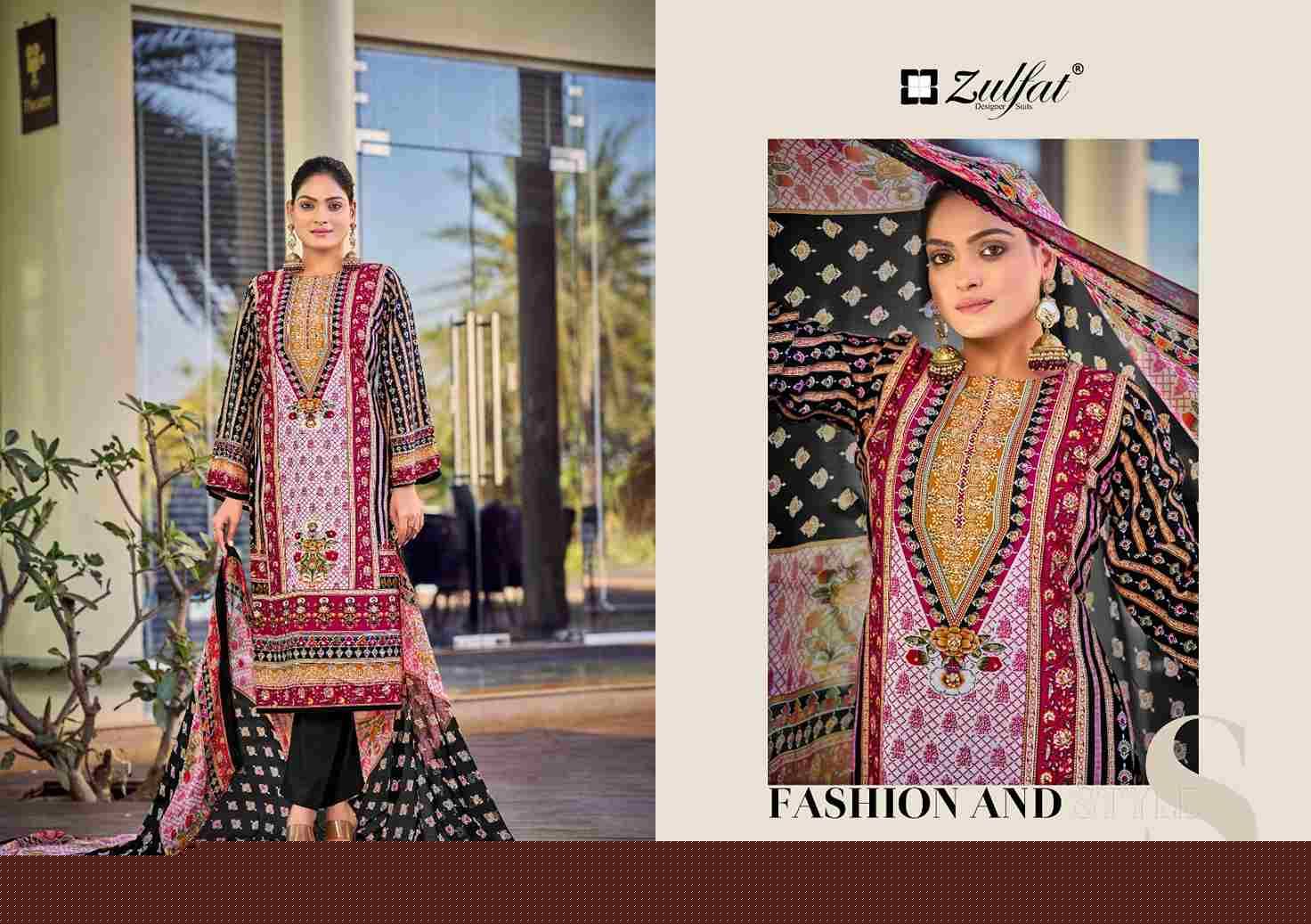 Nafisa By Zulfat 651-001 To 651-006 Series Beautiful Festive Suits Stylish Fancy Colorful Casual Wear & Ethnic Wear Pure Heavy Viscose Rayon Print Dresses At Wholesale Price