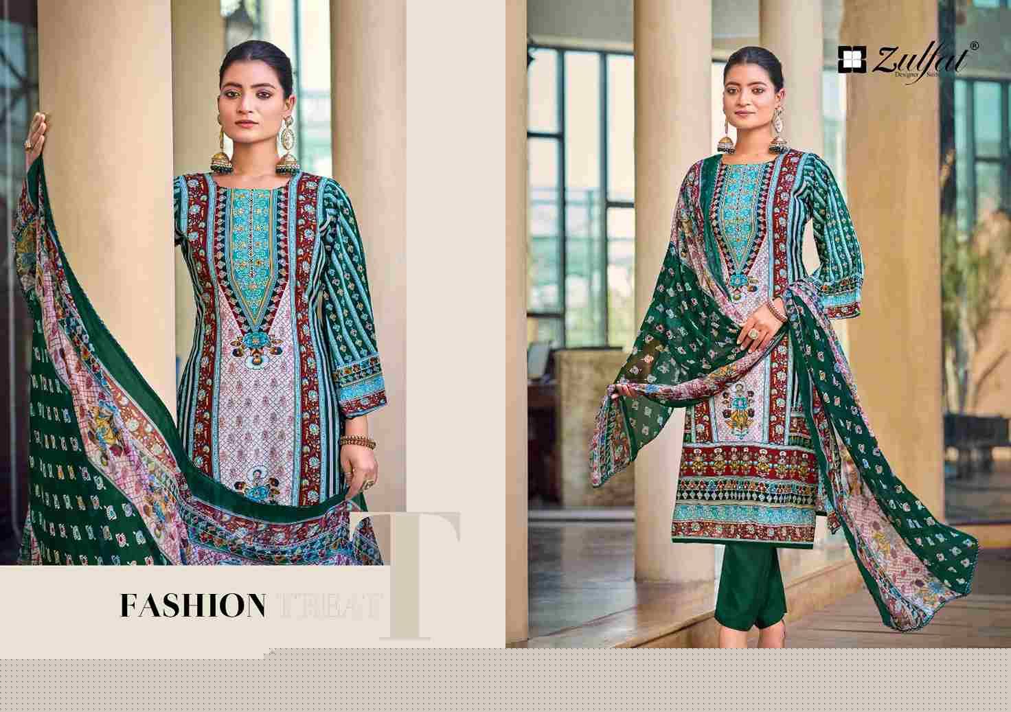 Nafisa By Zulfat 651-001 To 651-006 Series Beautiful Festive Suits Stylish Fancy Colorful Casual Wear & Ethnic Wear Pure Heavy Viscose Rayon Print Dresses At Wholesale Price