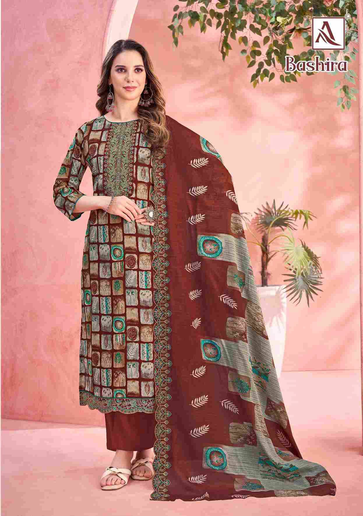 Bashira By Alok Suit 1833-001 To 1833-006 Series Beautiful Festive Suits Stylish Fancy Colorful Casual Wear & Ethnic Wear Pure Cambric Cotton Embroidered Dresses At Wholesale Price